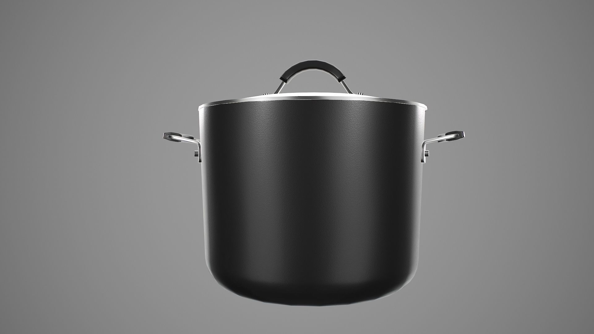 Kitchen Utensil Stockpot Cookware Low-poly 3D model_5