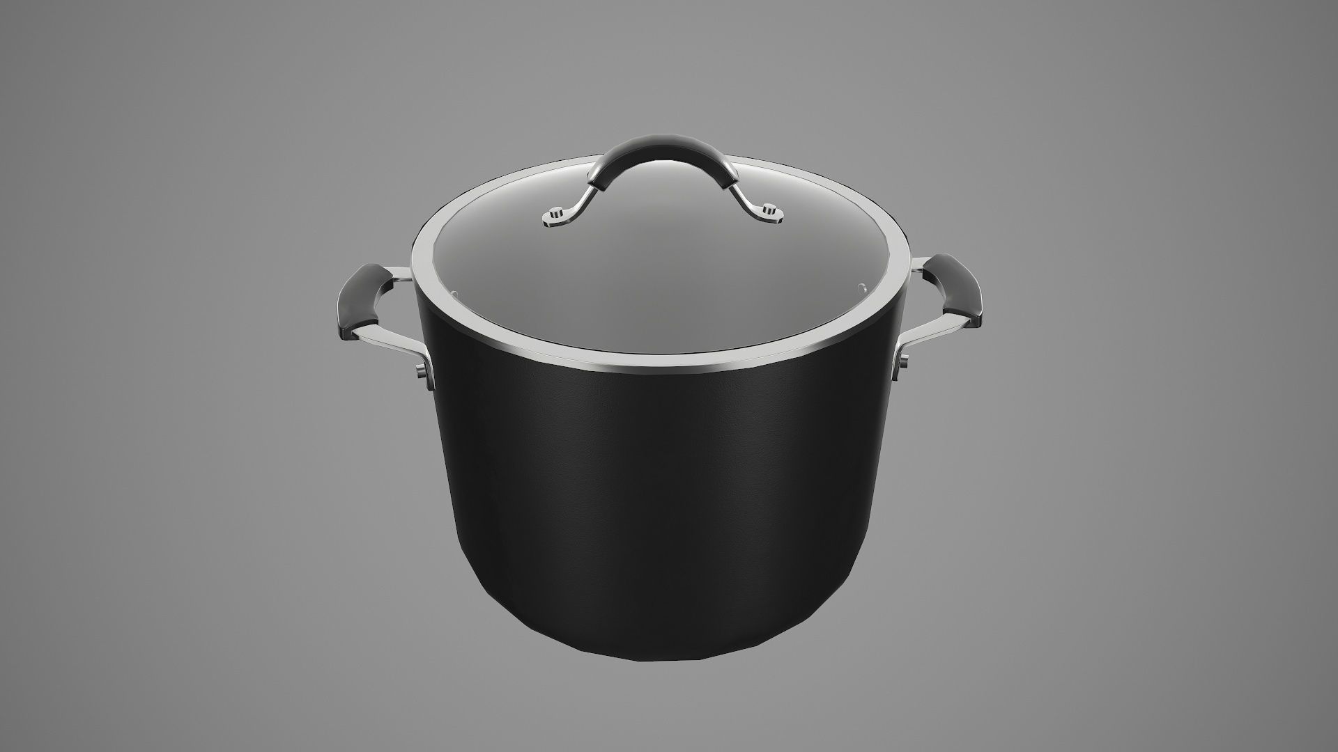 Kitchen Utensil Stockpot Cookware Low-poly 3D model_11