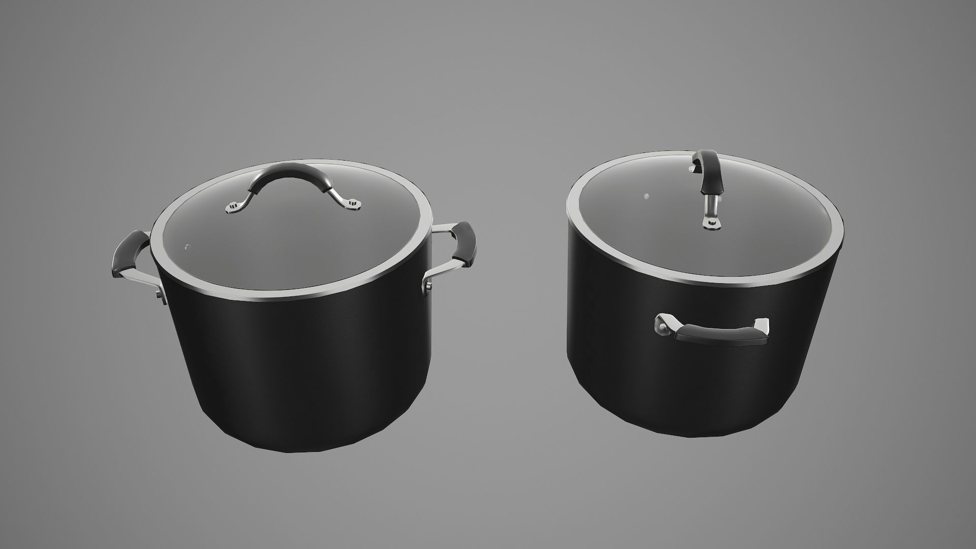Kitchen Utensil Stockpot Cookware Low-poly 3D model_23