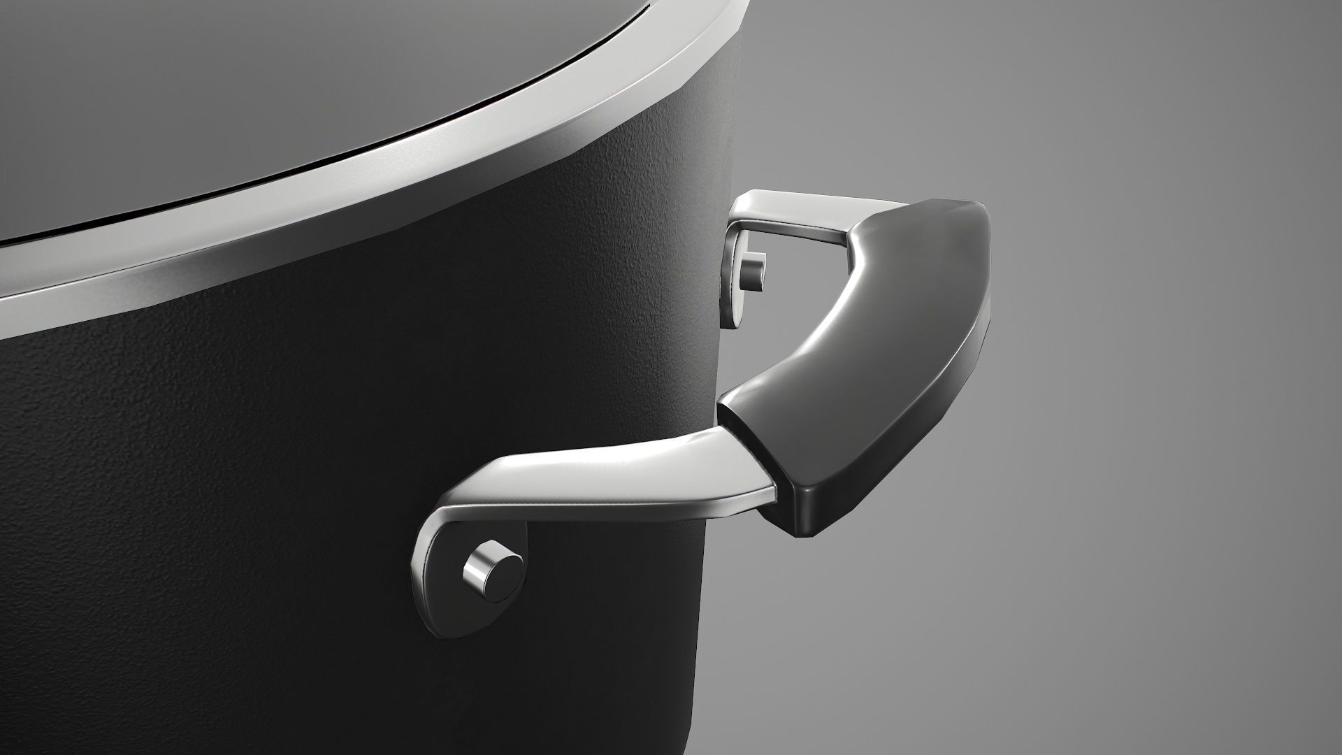 Kitchen Utensil Stockpot Cookware Low-poly 3D model_9