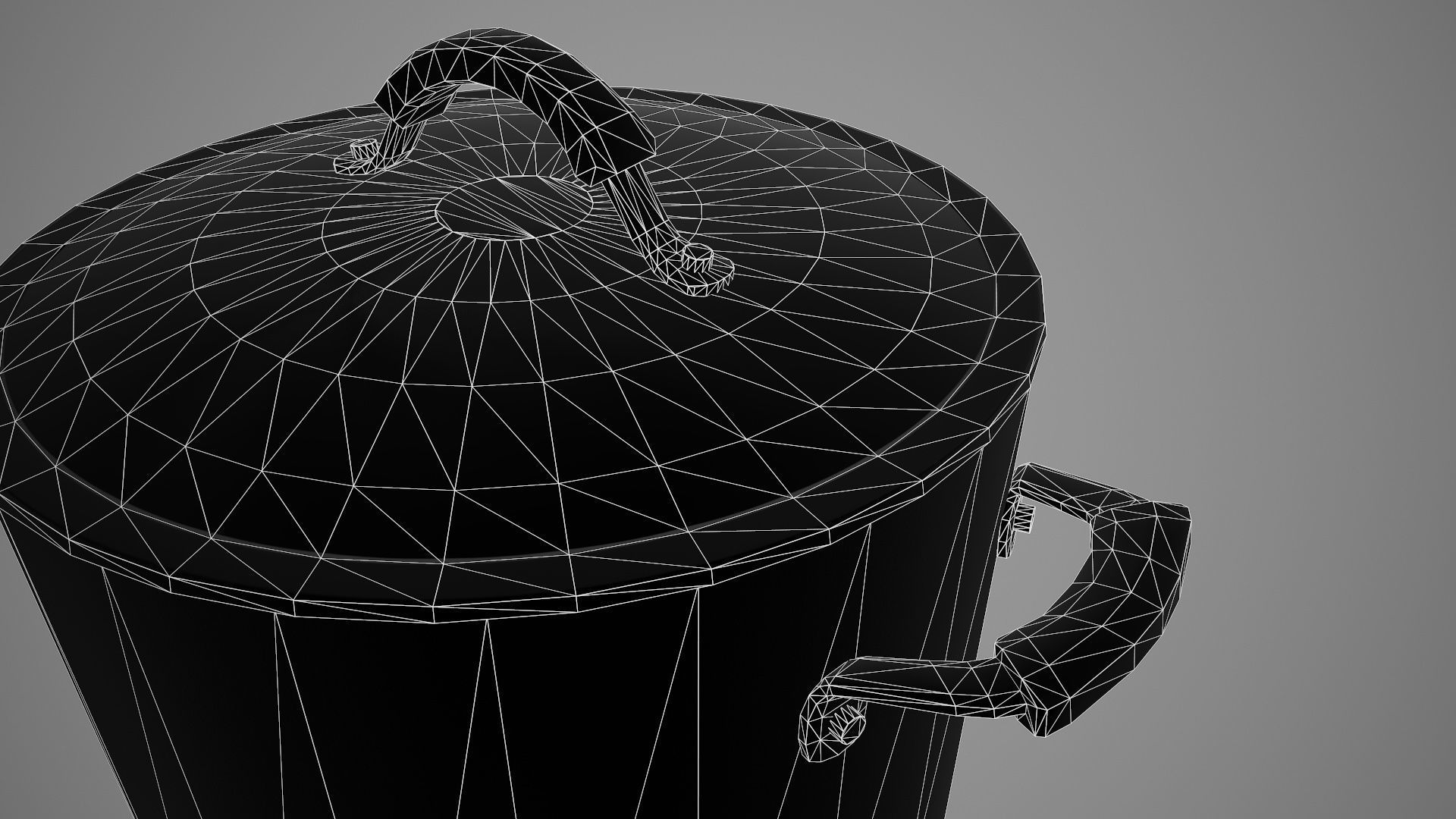 Kitchen Utensil Stockpot Cookware Low-poly 3D model_41