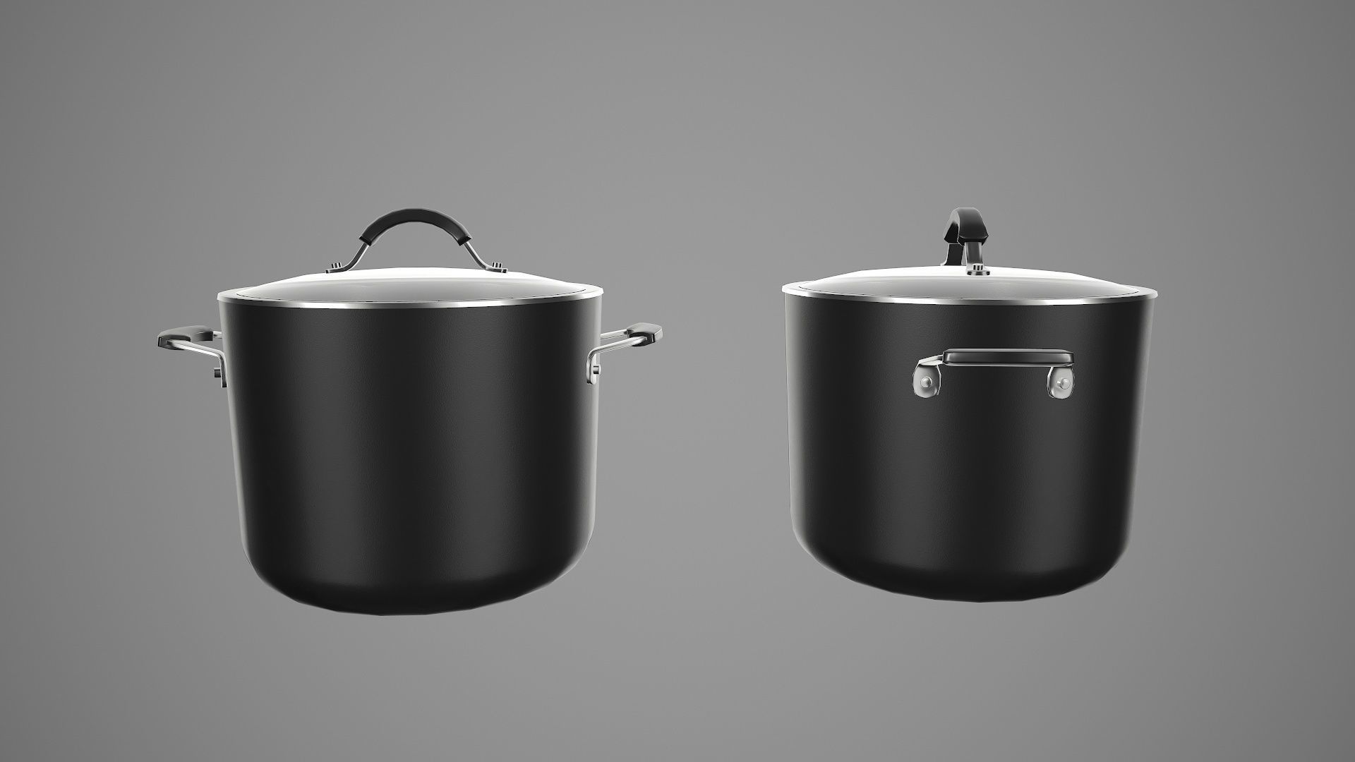 Kitchen Utensil Stockpot Cookware Low-poly 3D model_22