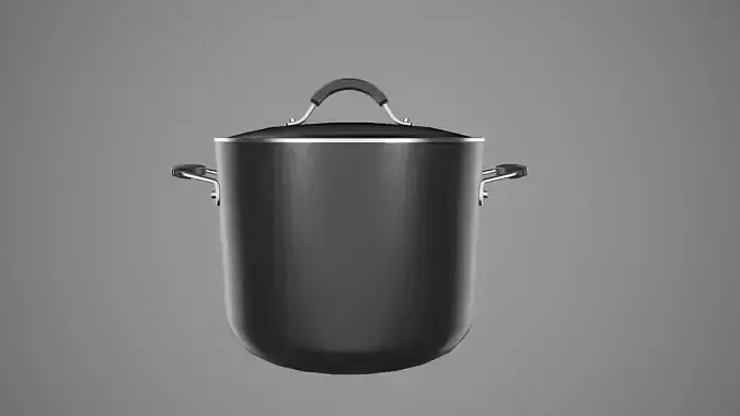 Kitchen Utensil Stockpot Cookware Low-poly 3D model