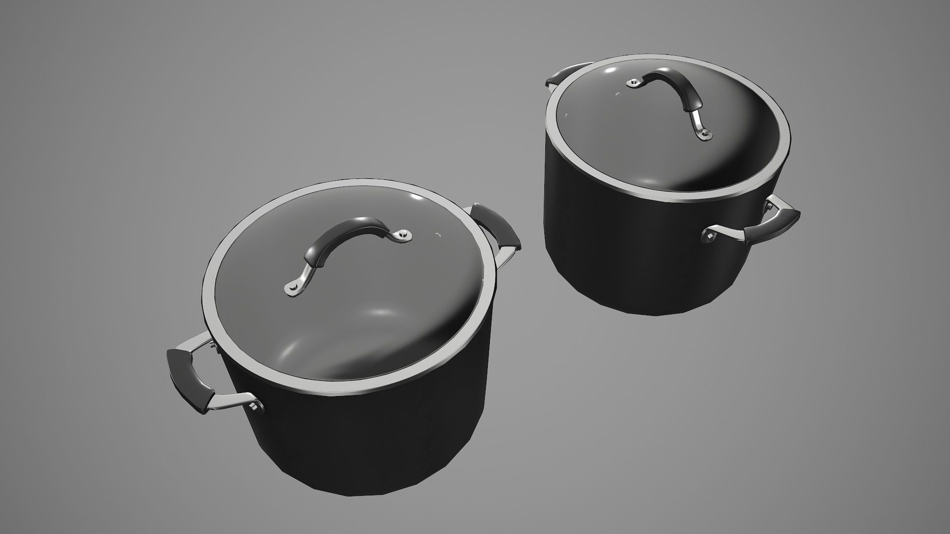 Kitchen Utensil Stockpot Cookware Low-poly 3D model_26