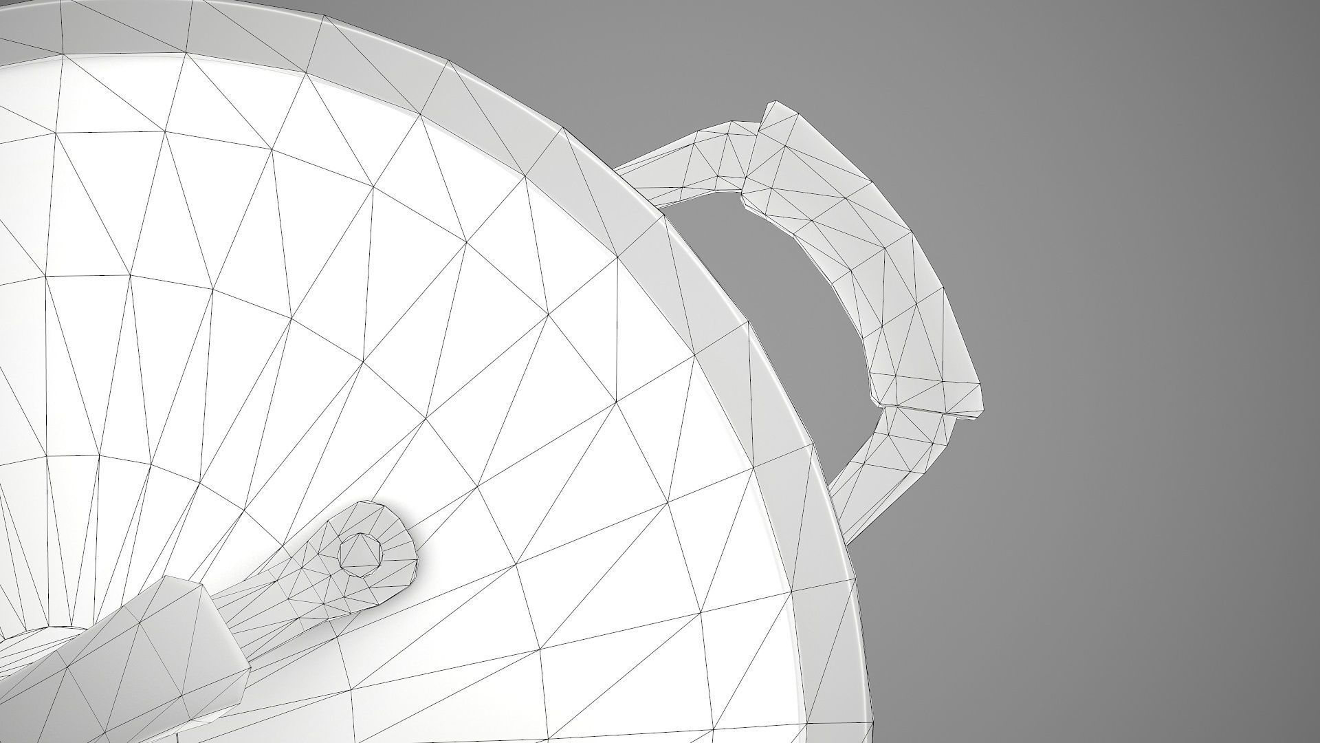 Kitchen Utensil Stockpot Cookware Low-poly 3D model_33