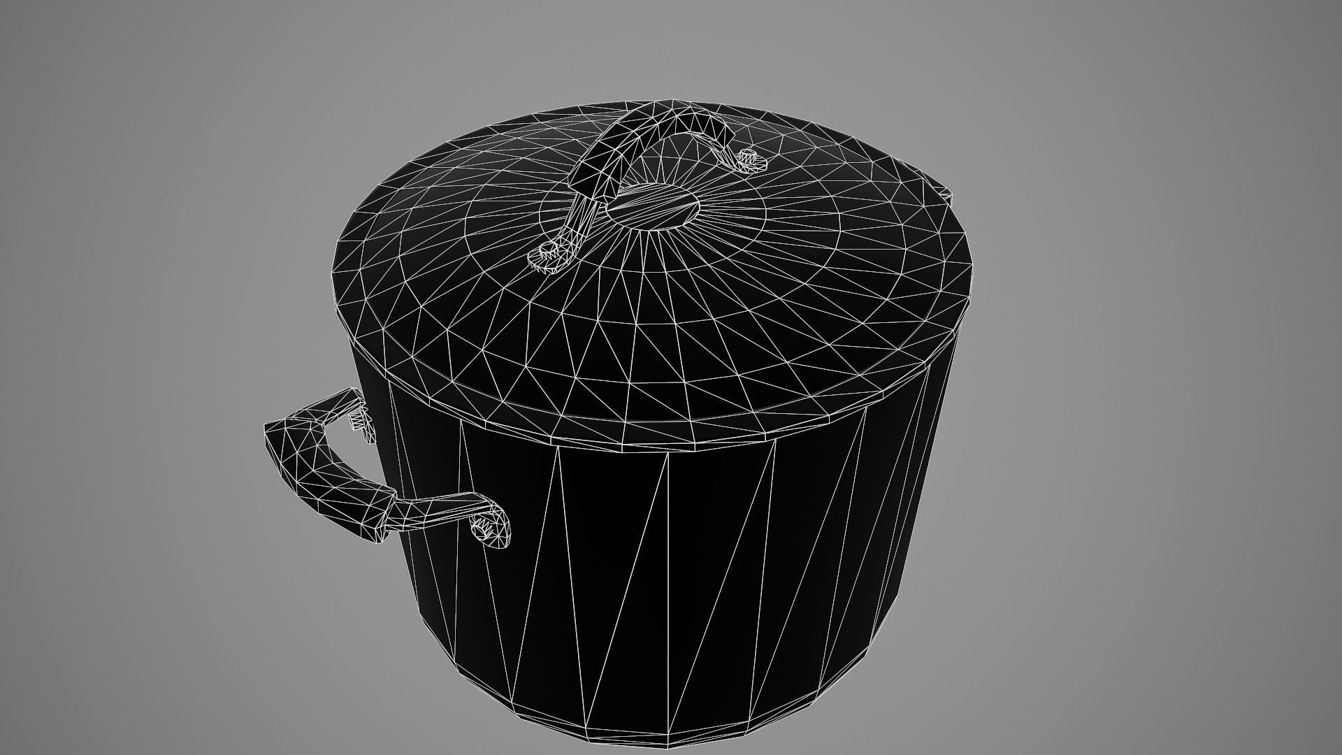 Kitchen Utensil Stockpot Cookware Low-poly 3D model_40