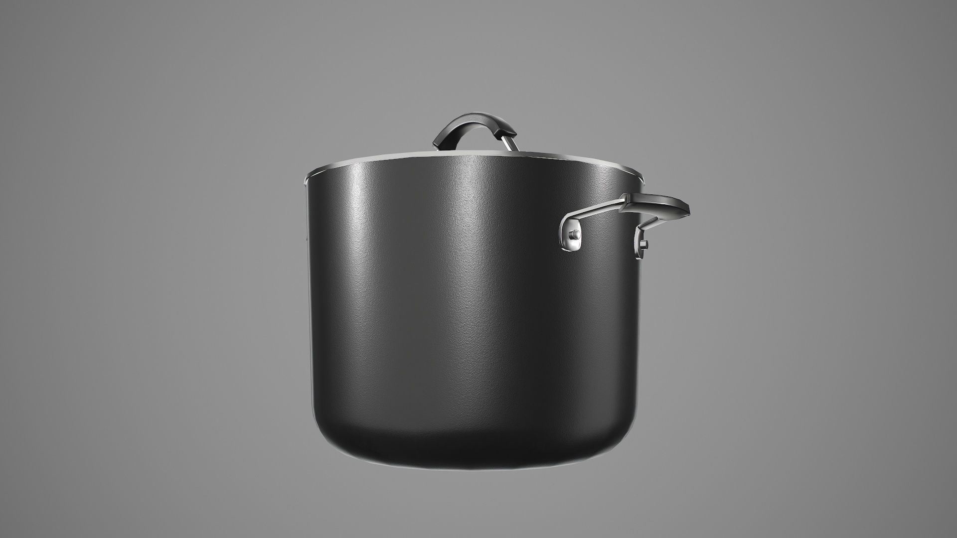 Kitchen Utensil Stockpot Cookware Low-poly 3D model_3