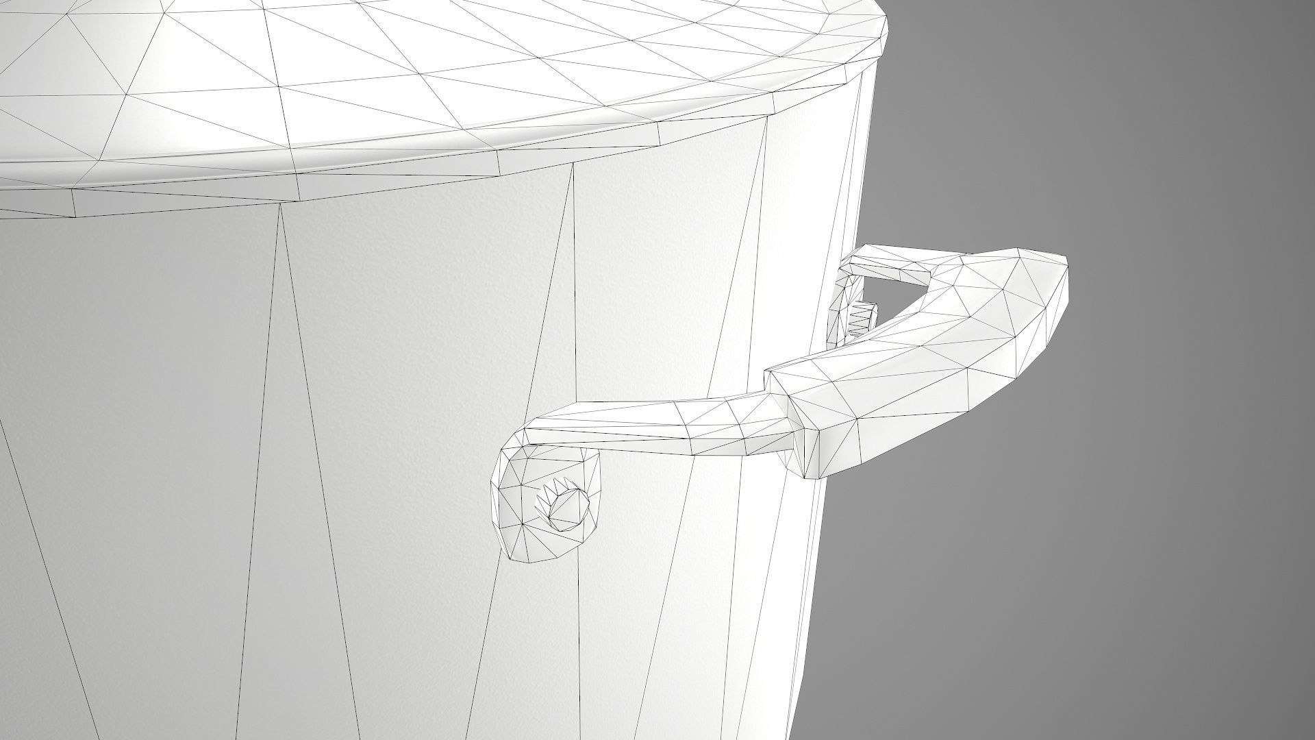 Kitchen Utensil Stockpot Cookware Low-poly 3D model_34