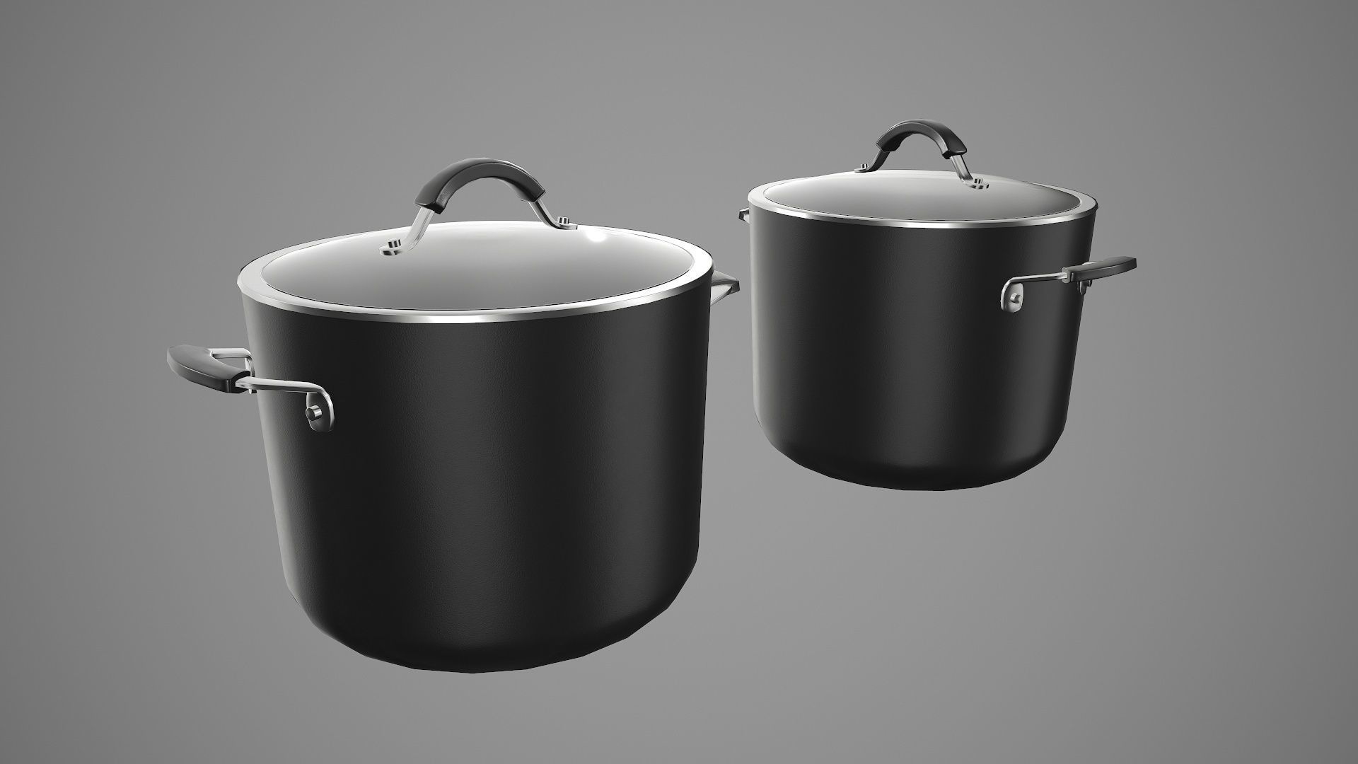 Kitchen Utensil Stockpot Cookware Low-poly 3D model_27