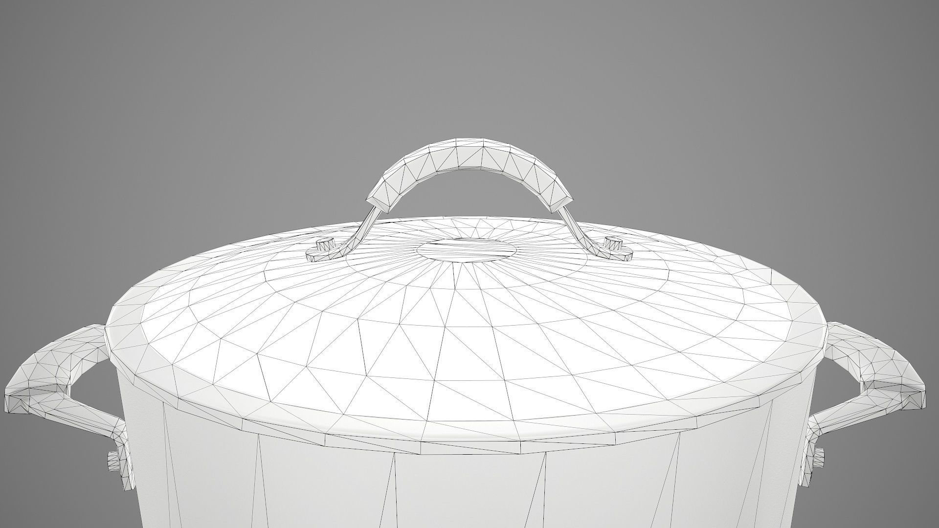 Kitchen Utensil Stockpot Cookware Low-poly 3D model_29