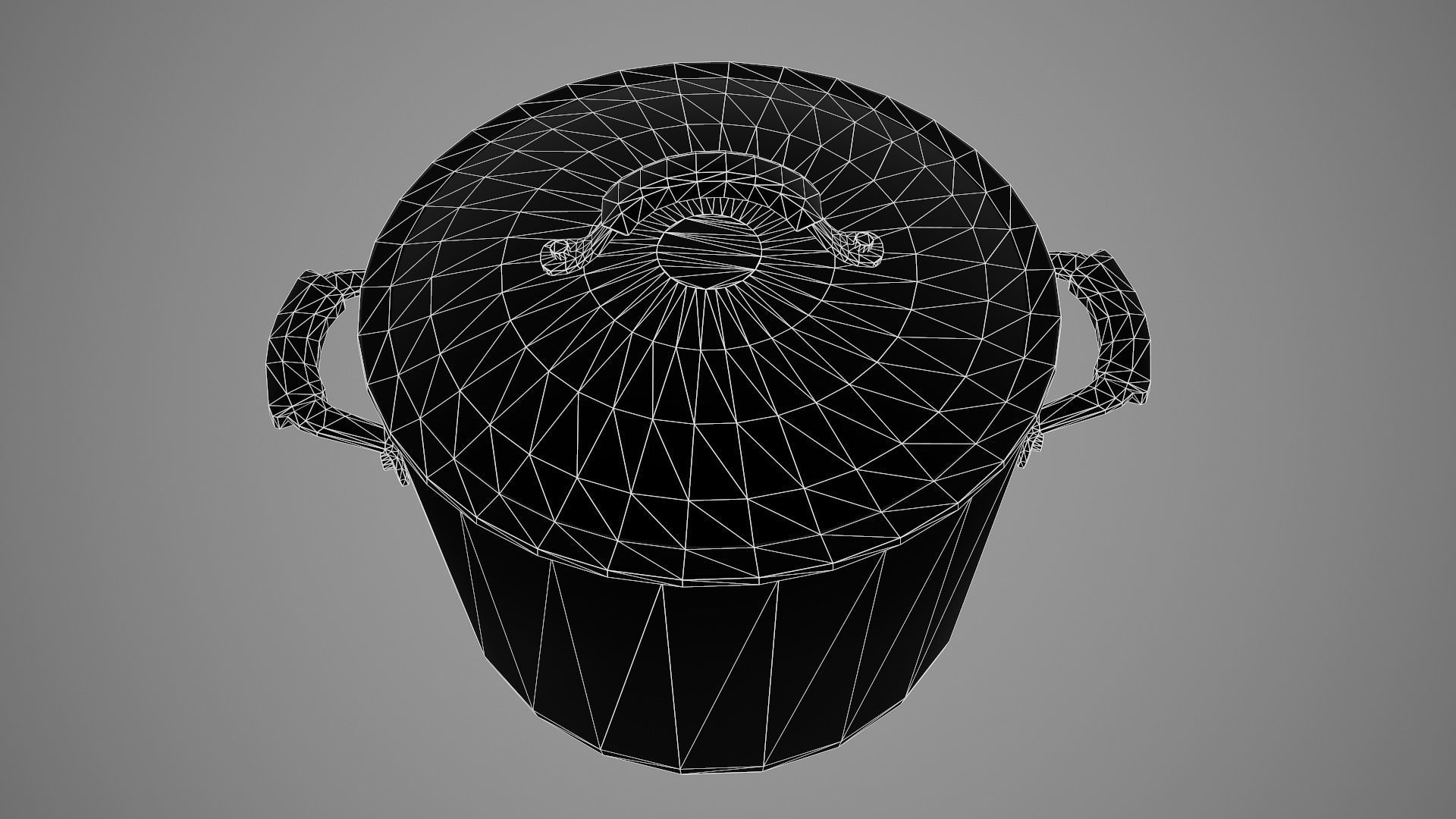 Kitchen Utensil Stockpot Cookware Low-poly 3D model_39