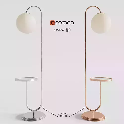 Bauhaus Chromed Floor Lamp