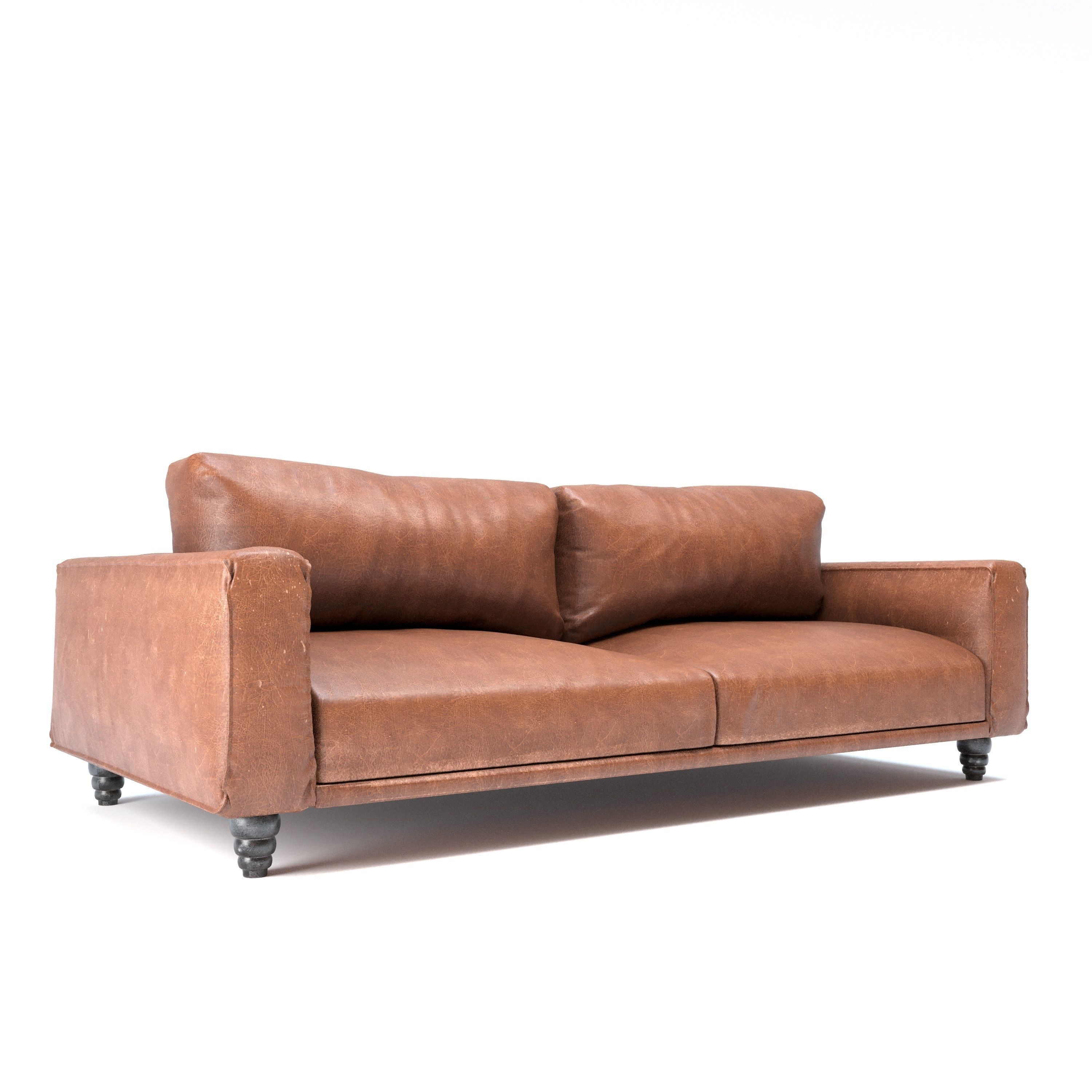 Modern Slouchy Sofa Free 3D model_2