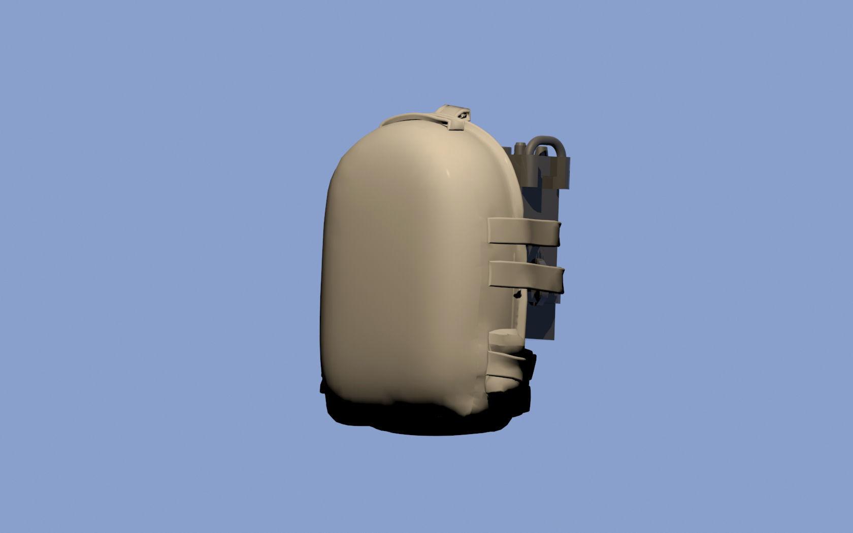 Military backpacks with radio 3D print model_4