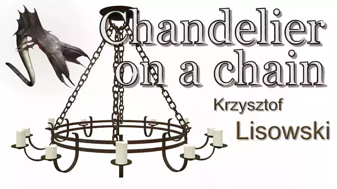 Chandelier on a chain 3D model