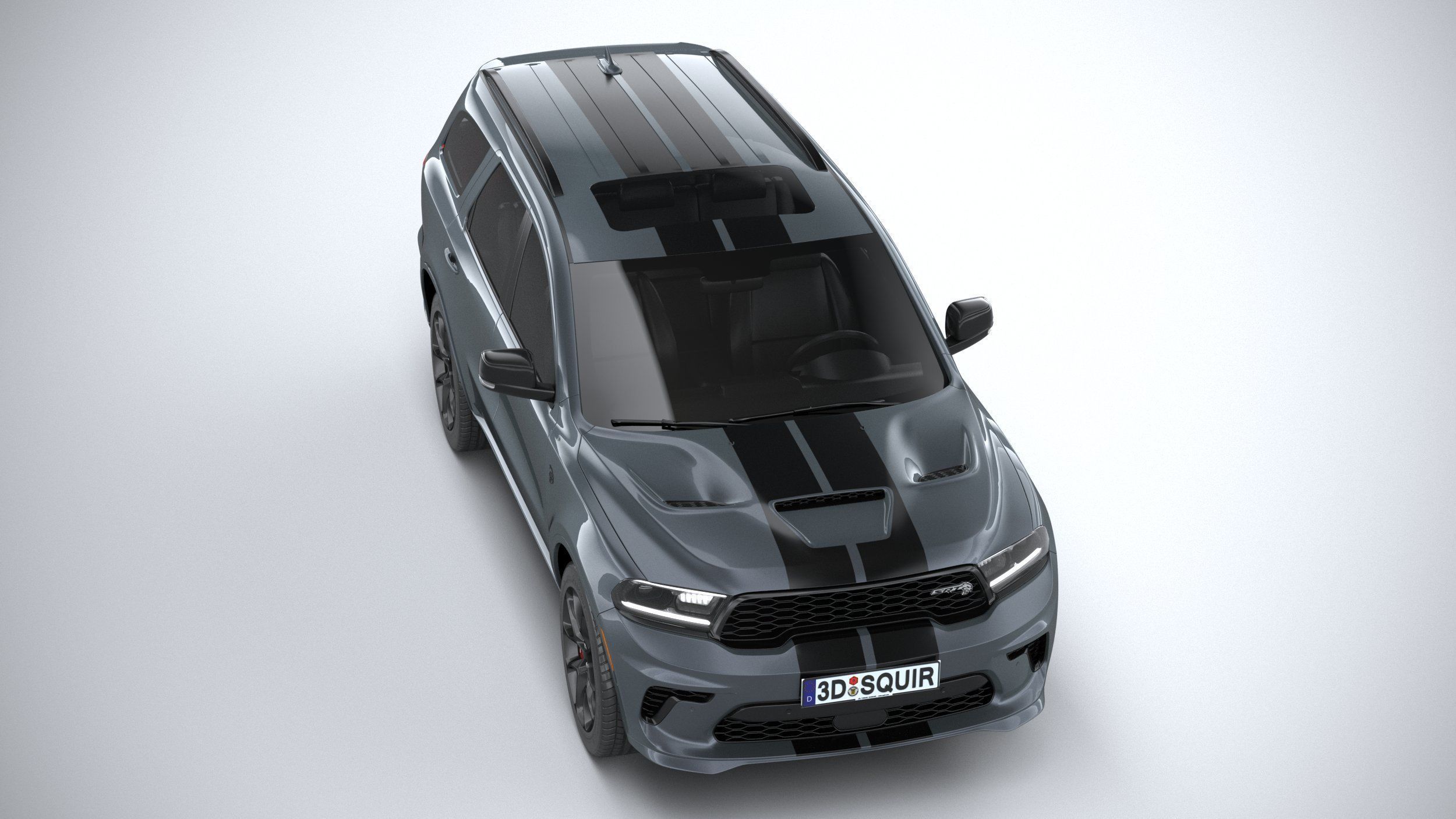 Dodge Durango SRT Hellcat 2021 3D model_12