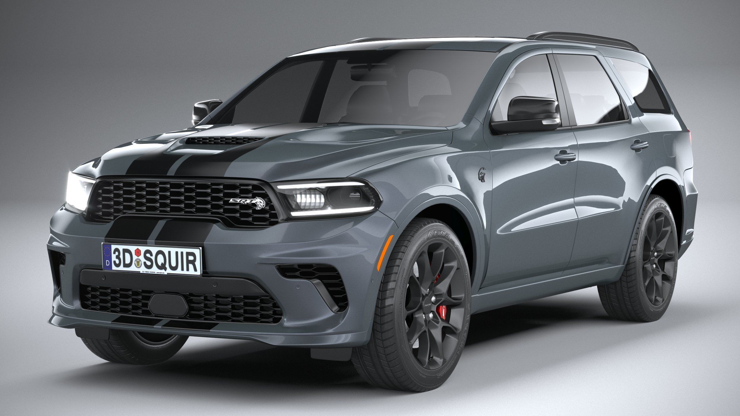 Dodge Durango SRT Hellcat 2021 3D model_2