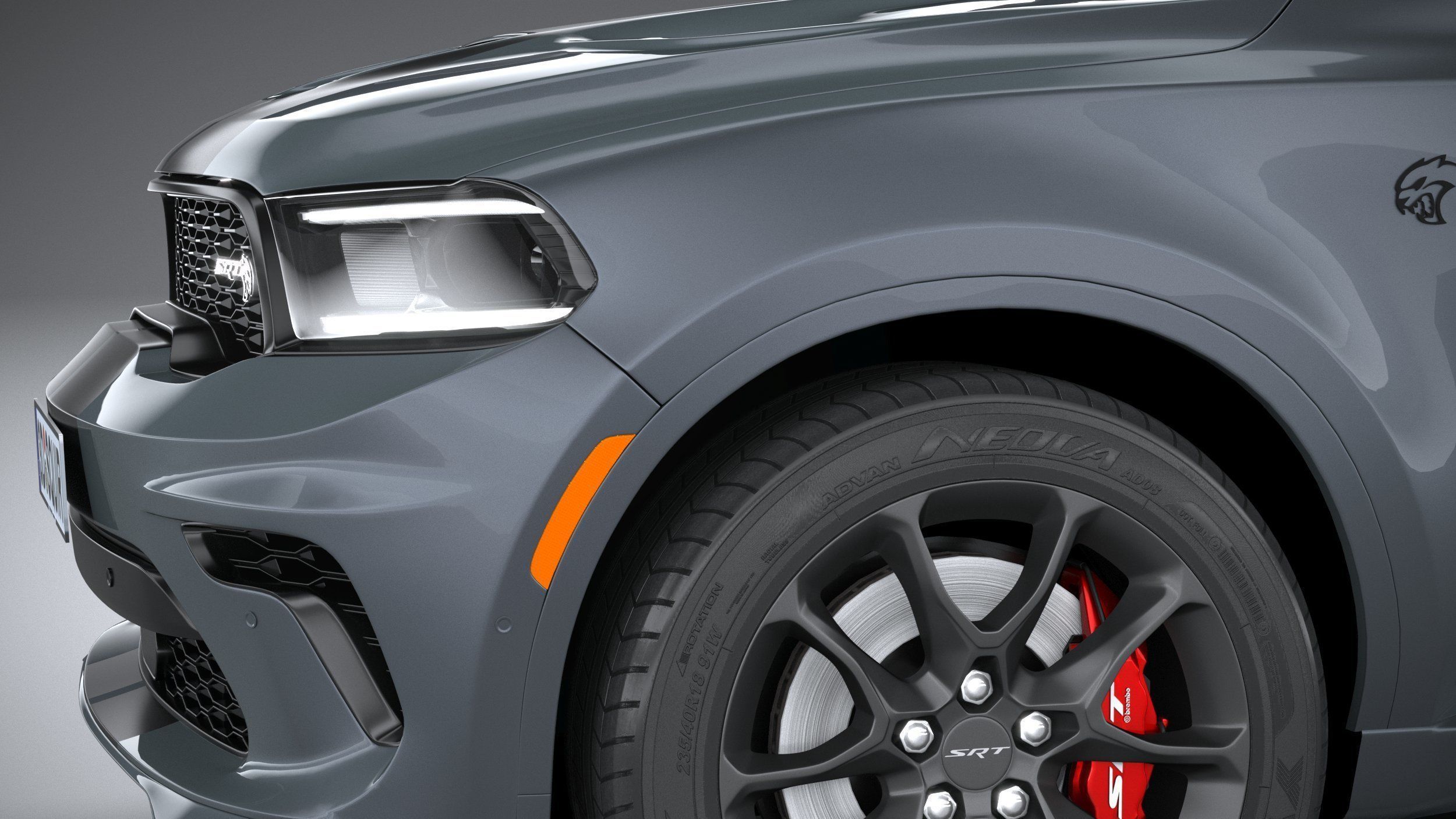 Dodge Durango SRT Hellcat 2021 3D model_3