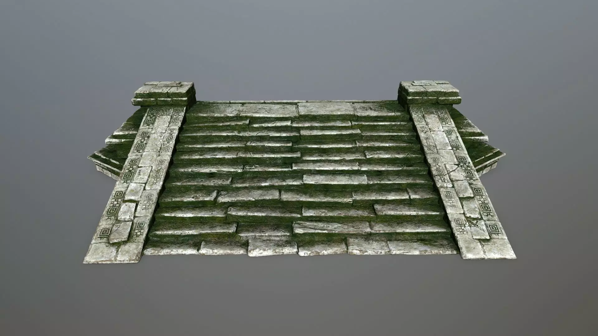 stair 1 stone roof Low-poly 3D model_0