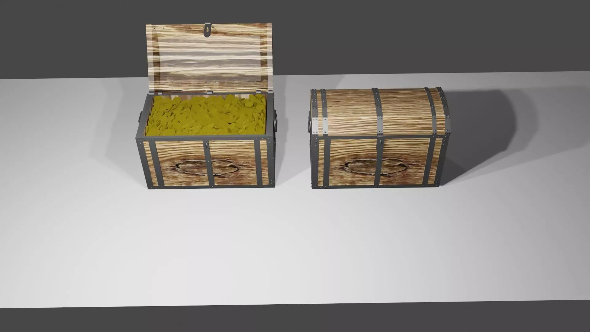 Treasures Chest full of Coins 3D model_0