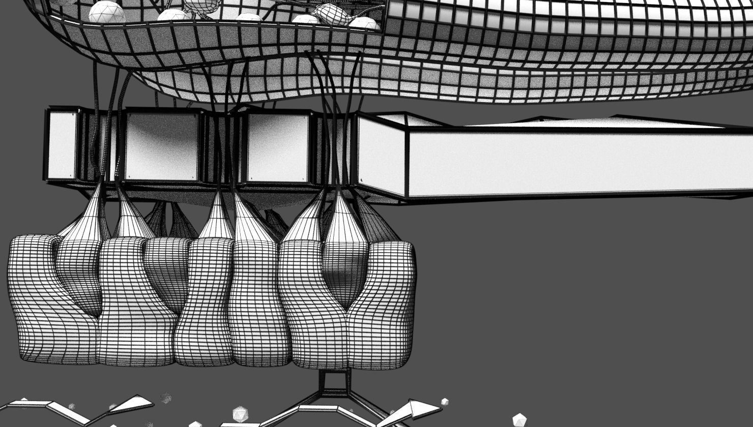 Olfactory system smell odour detail labelled 3D model_31