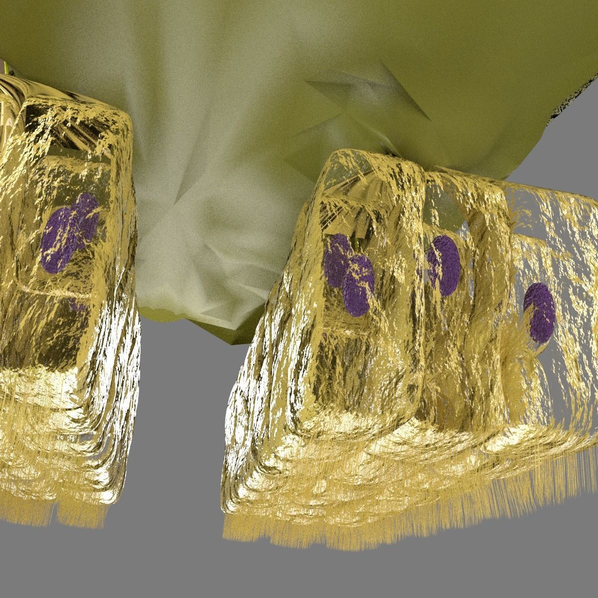Olfactory system smell odour detail labelled 3D model_19
