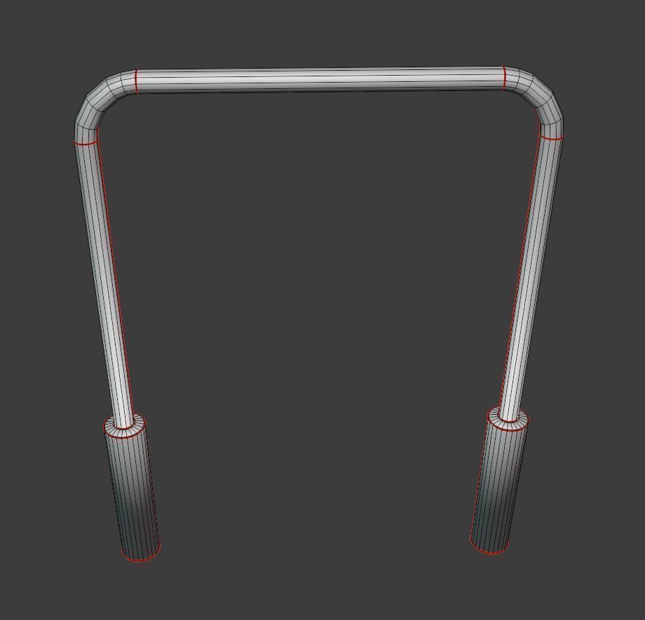 Steel Bracket Bike Stand -3- Low-Poly Version Low-poly 3D model_11