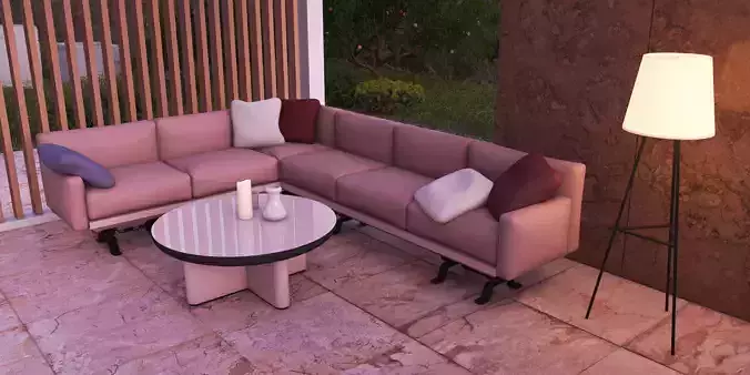 Contemporary Sectional with Pillows