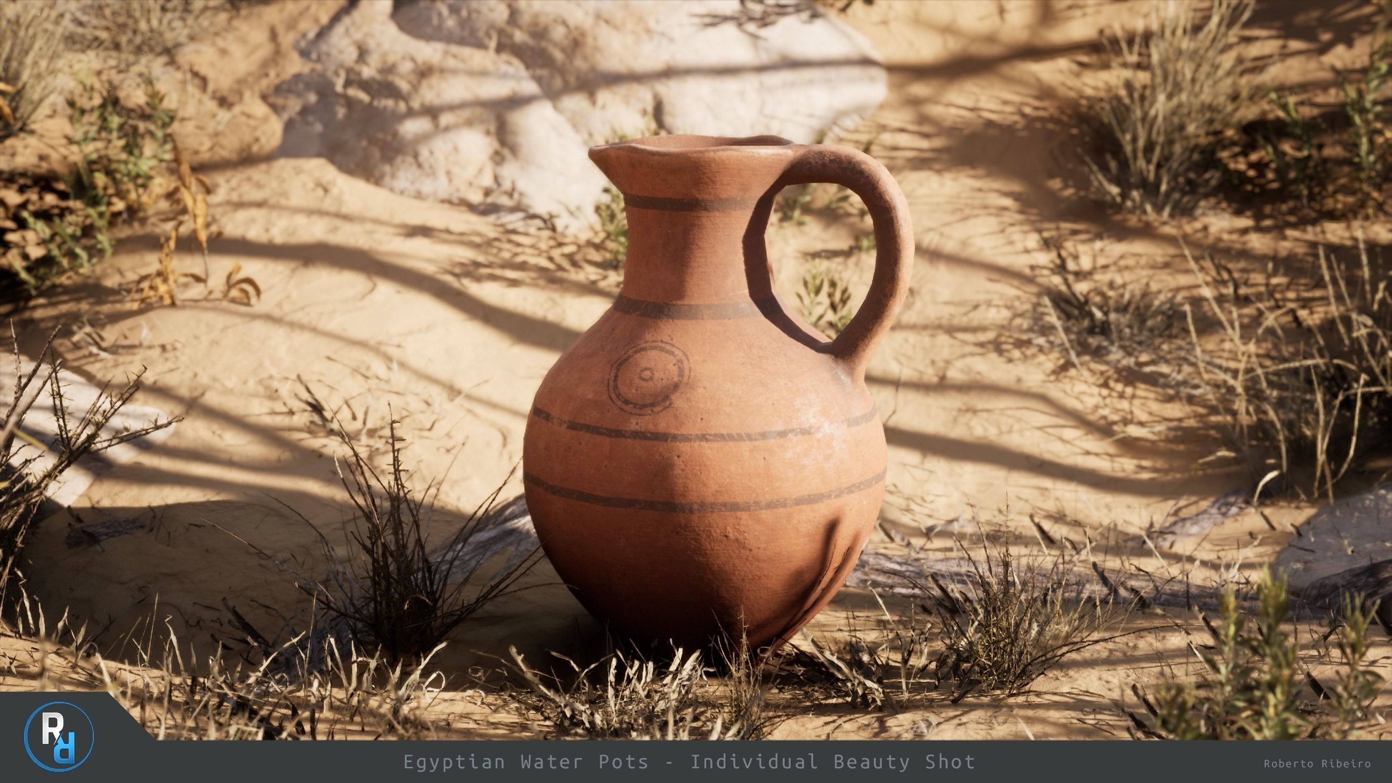 Egypt Pottery Pack Low-poly 3D model_8