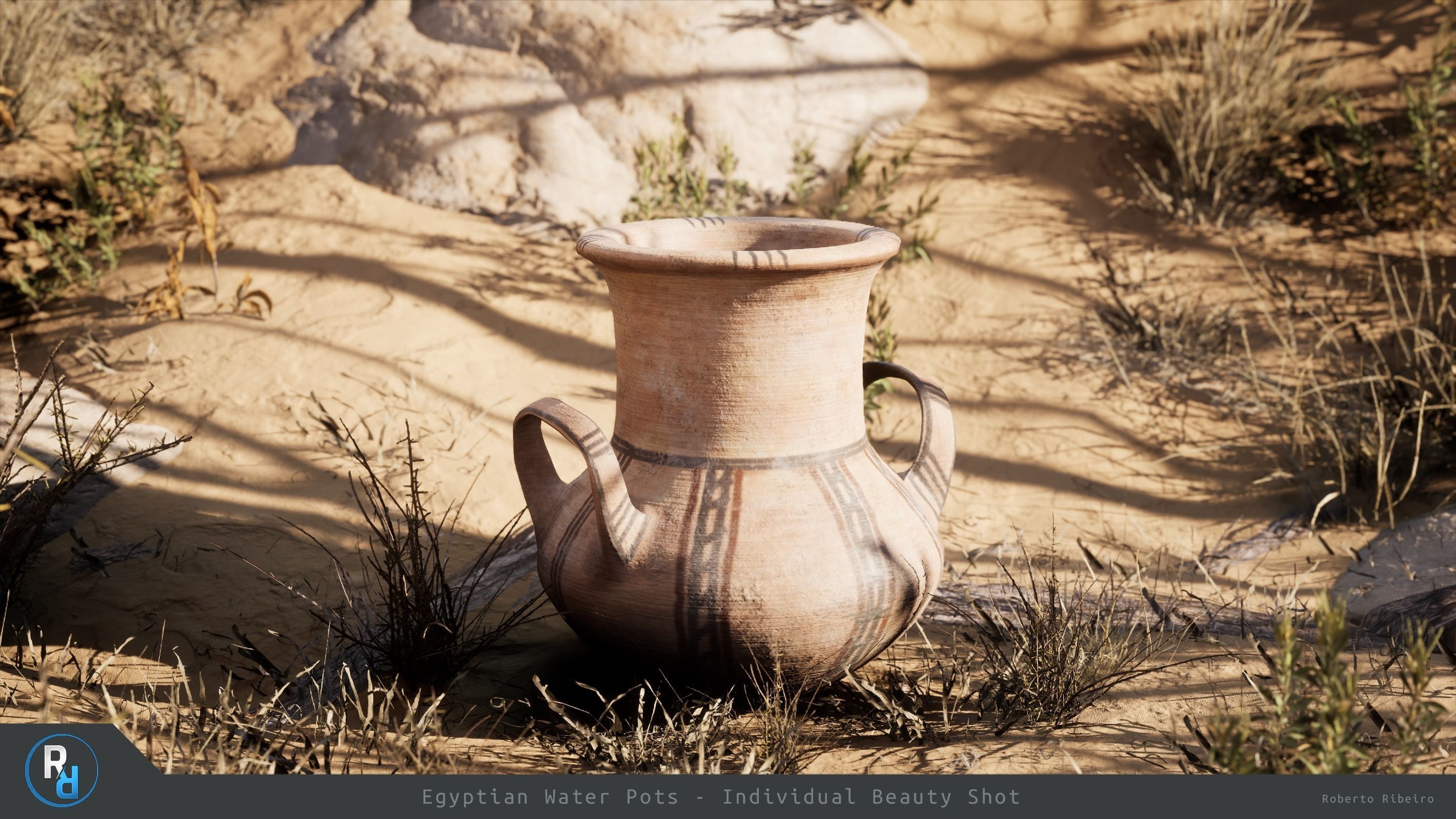Egypt Pottery Pack Low-poly 3D model_2