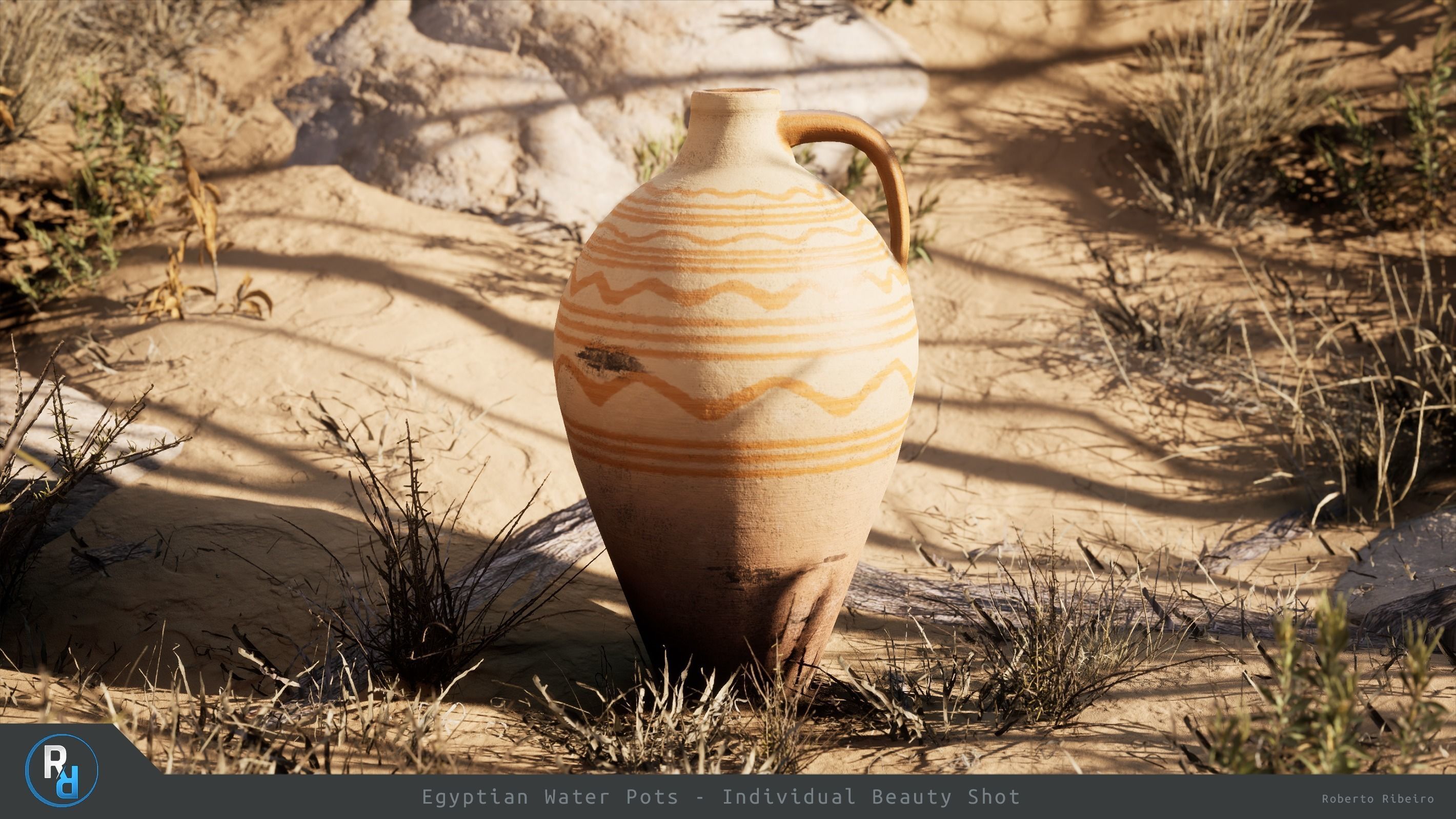 Egypt Pottery Pack Low-poly 3D model_6
