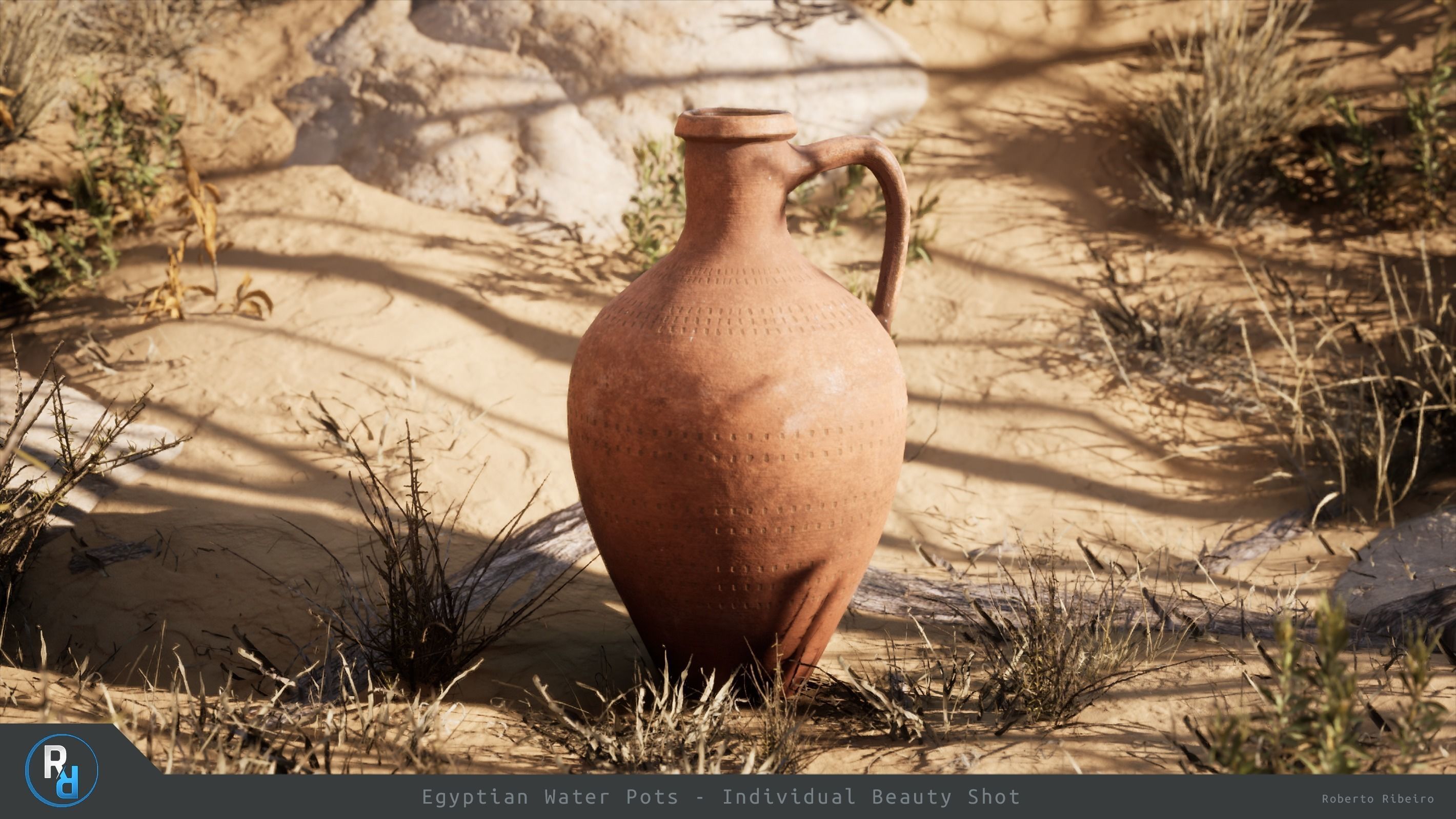 Egypt Pottery Pack Low-poly 3D model_7