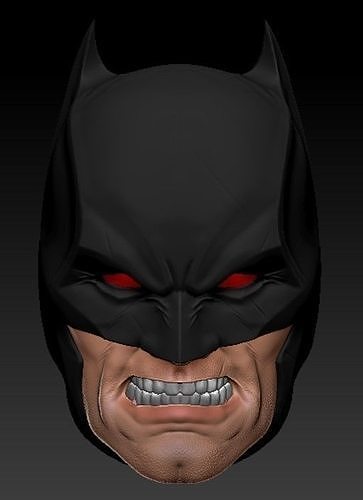 Flashpoint Batman Head Sculpt- Angry Head 3D print model