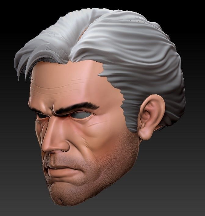 Flashpoint Batman Head Sculpt - Thomas Wayne 3D print model_1