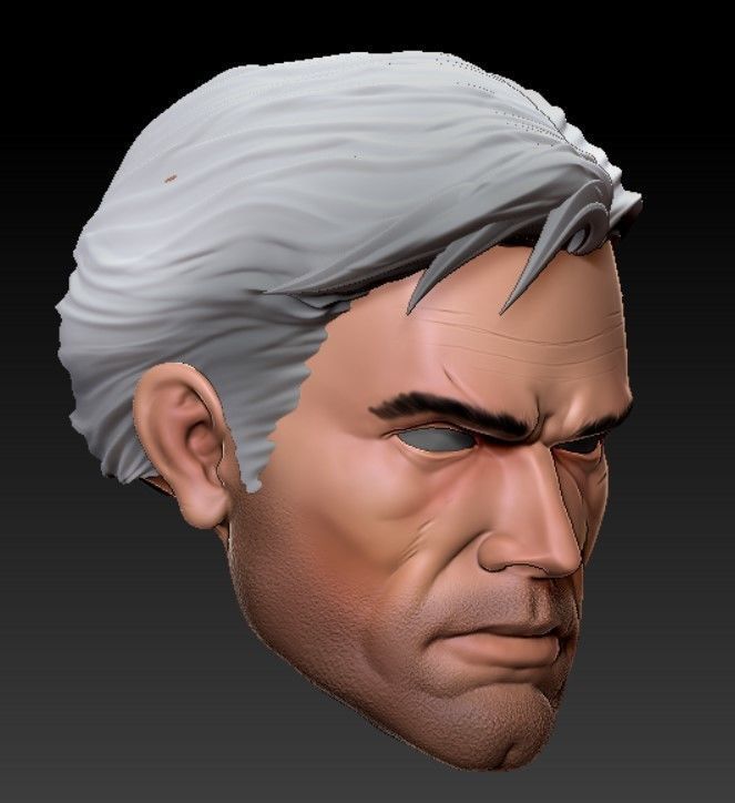 Flashpoint Batman Head Sculpt - Thomas Wayne 3D print model_2