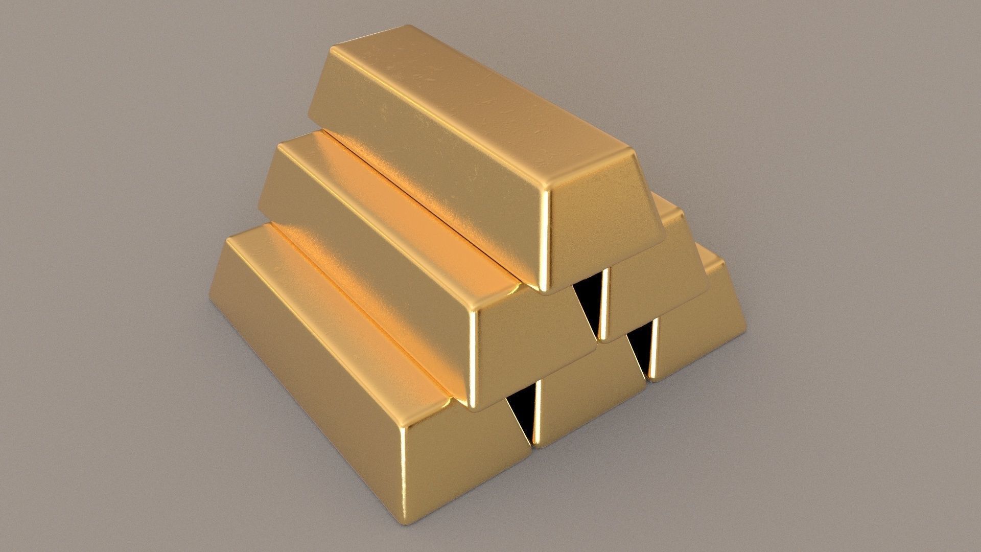 Gold for the millionaire Free low-poly 3D model_2