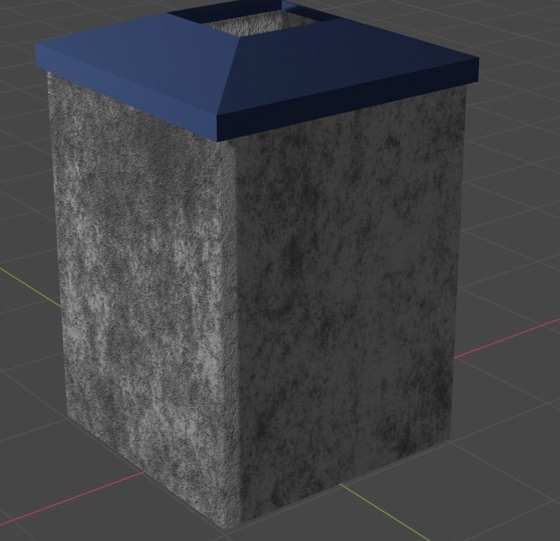 Trash Bin Free low-poly 3D model_2