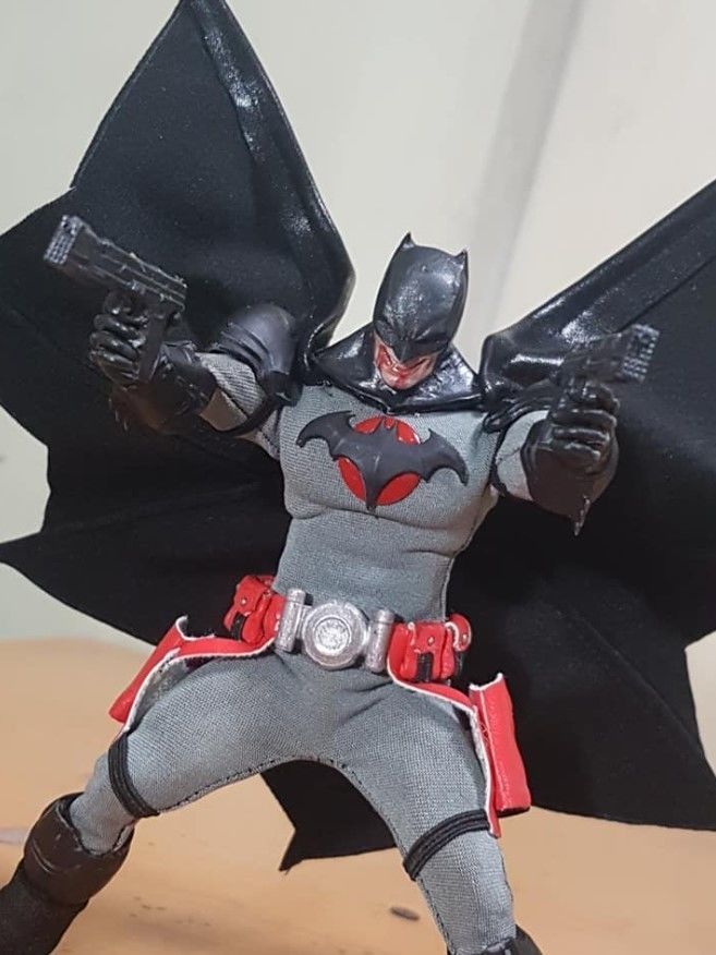 Flashpoint Batman Shoulder pads and Belt Buckle 3D print model_2