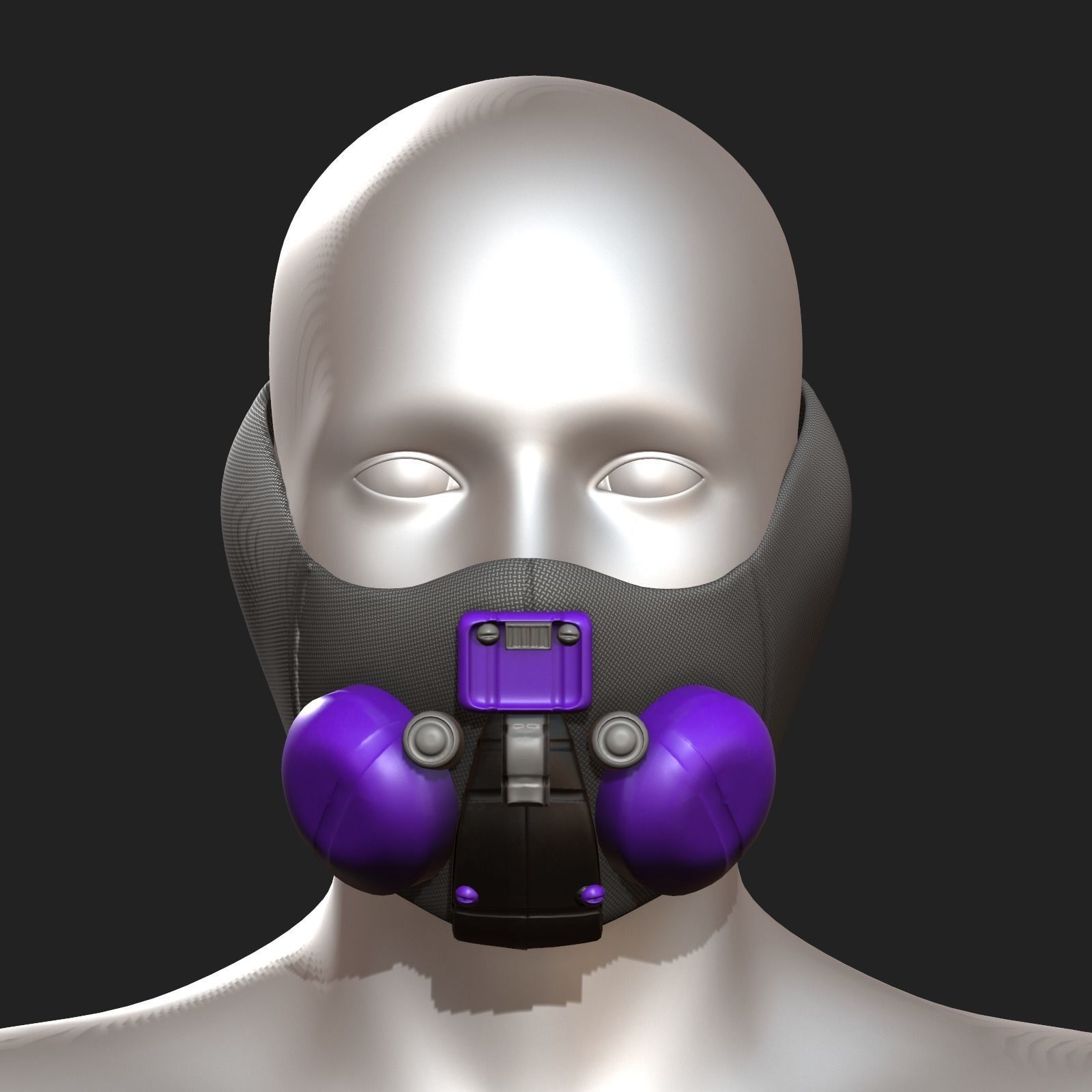Gad mask respirator scifi futuristic 3d model Low-poly 3D model_5