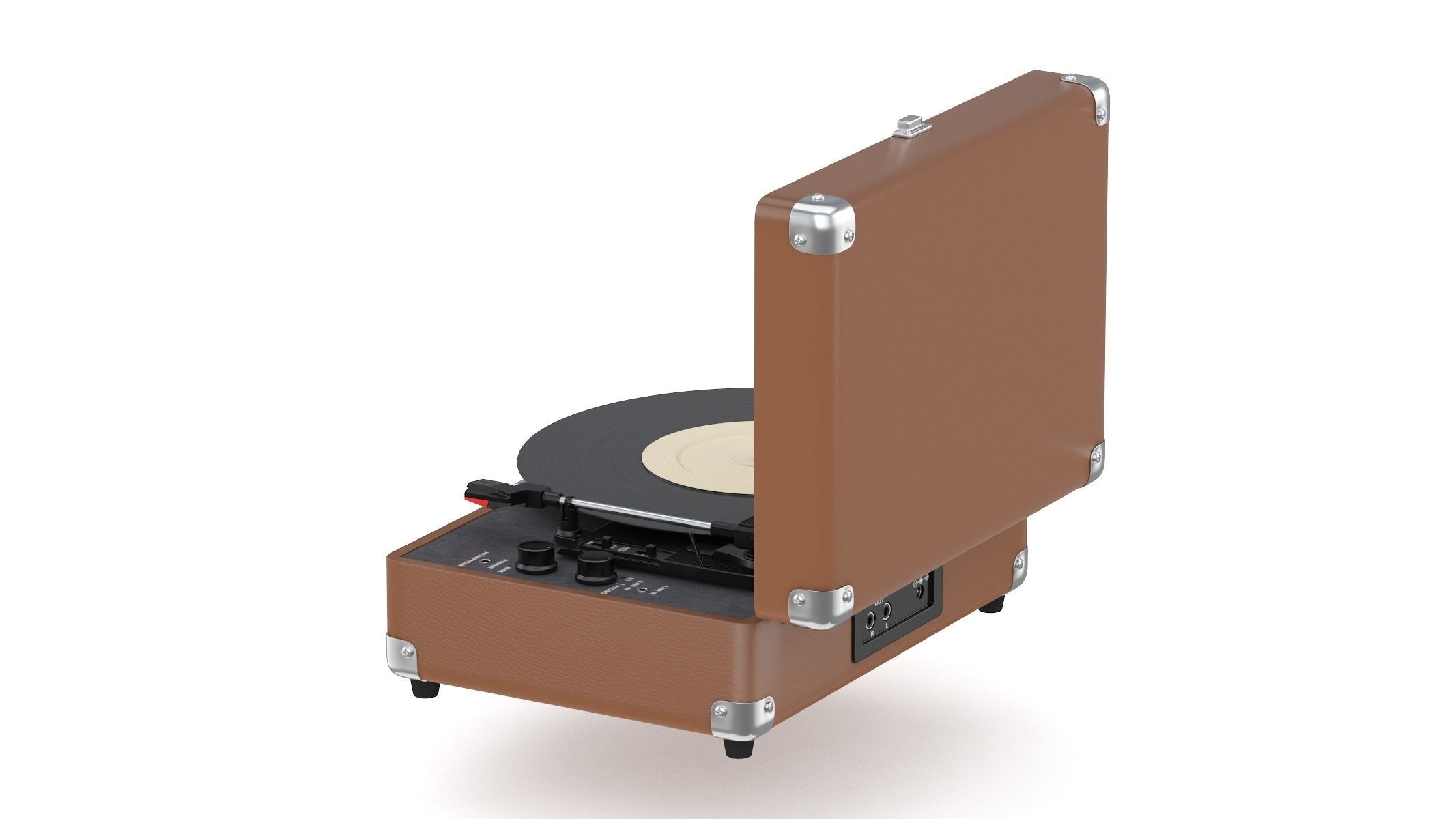 Victrola Vintage Suitcase Record Player 3D model_2