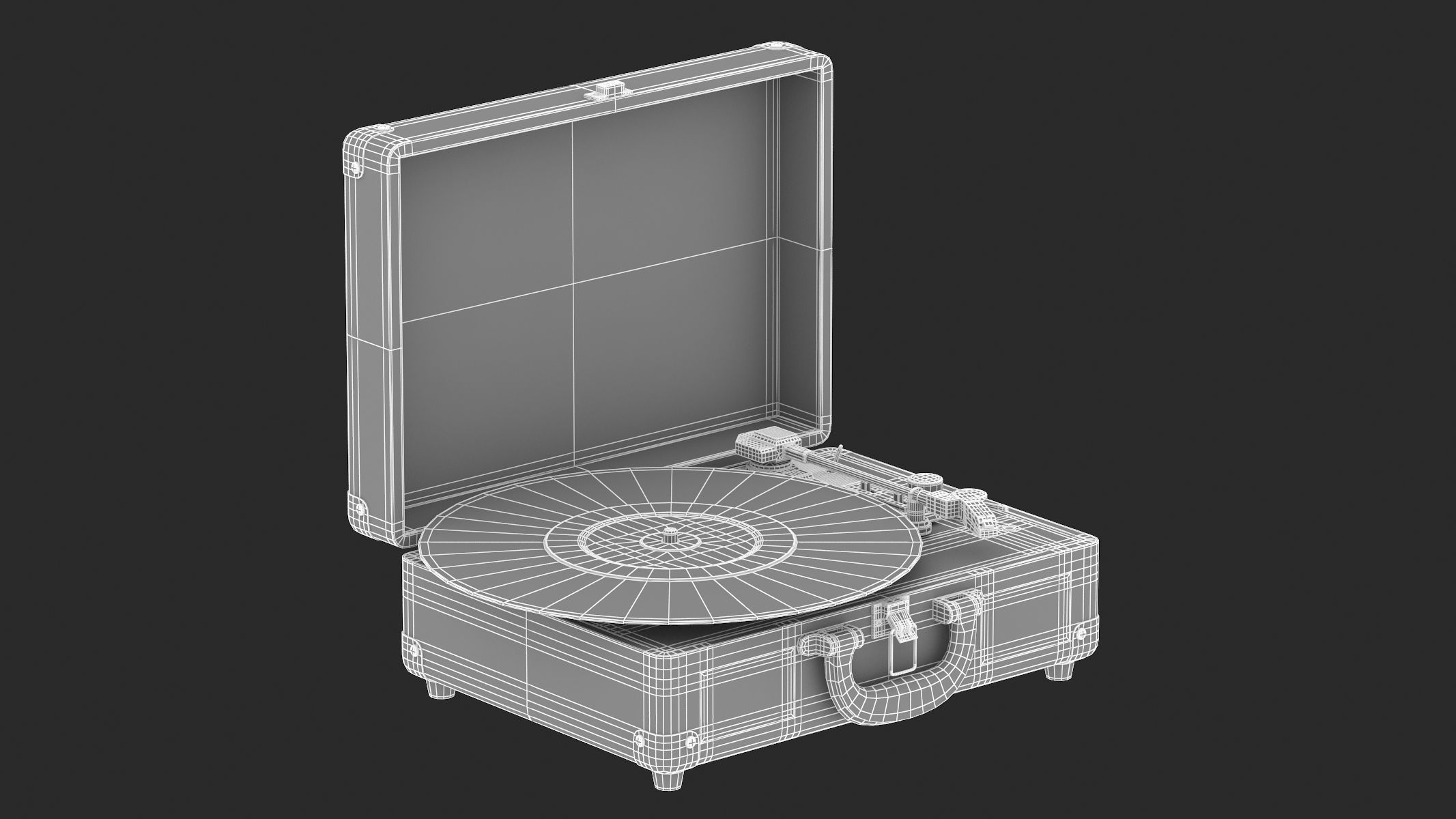 Victrola Vintage Suitcase Record Player 3D model_10
