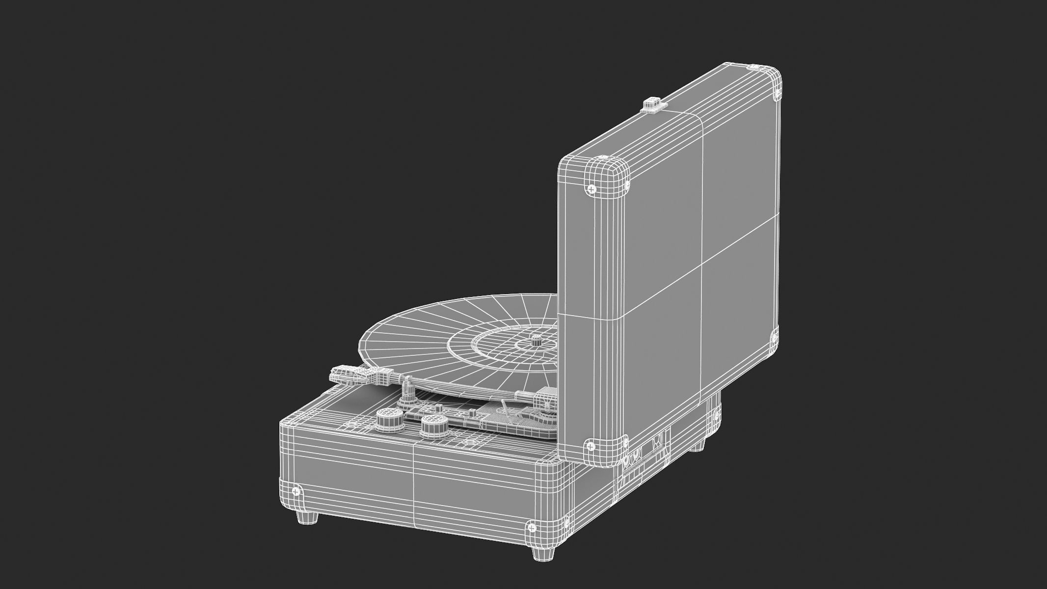 Victrola Vintage Suitcase Record Player 3D model_12