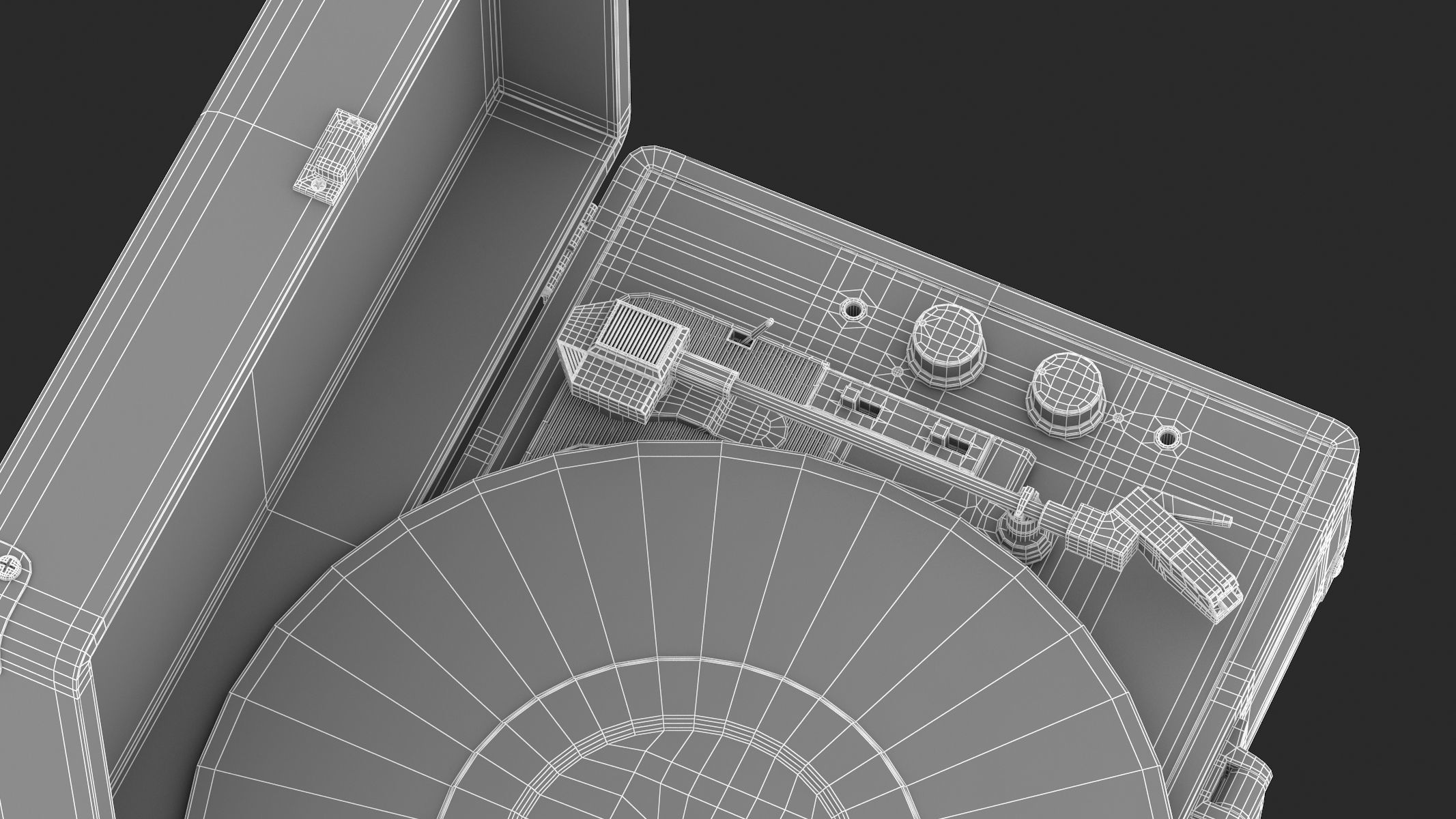 Victrola Vintage Suitcase Record Player 3D model_19