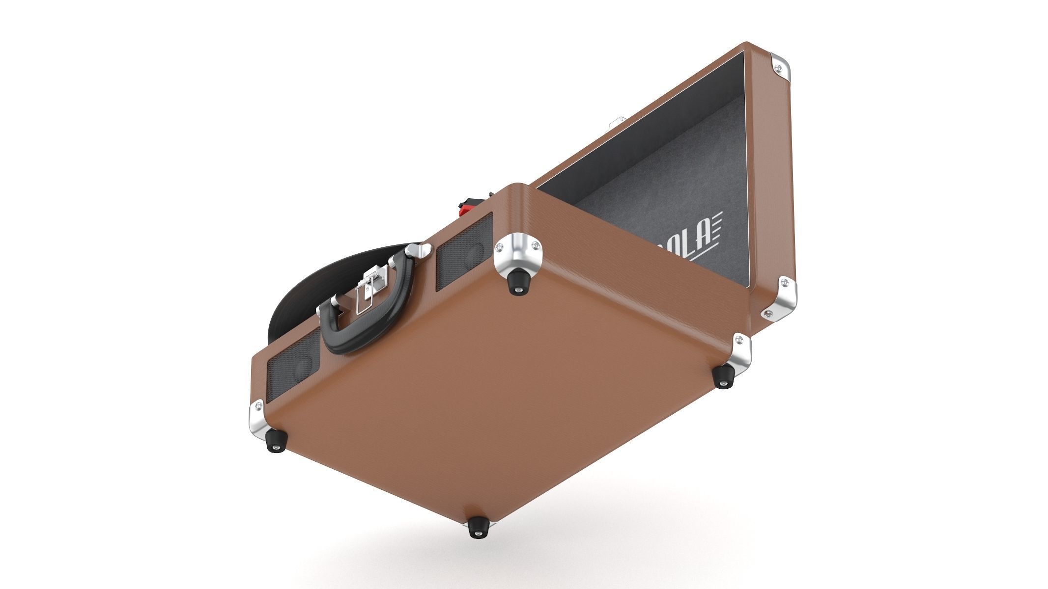 Victrola Vintage Suitcase Record Player 3D model_3