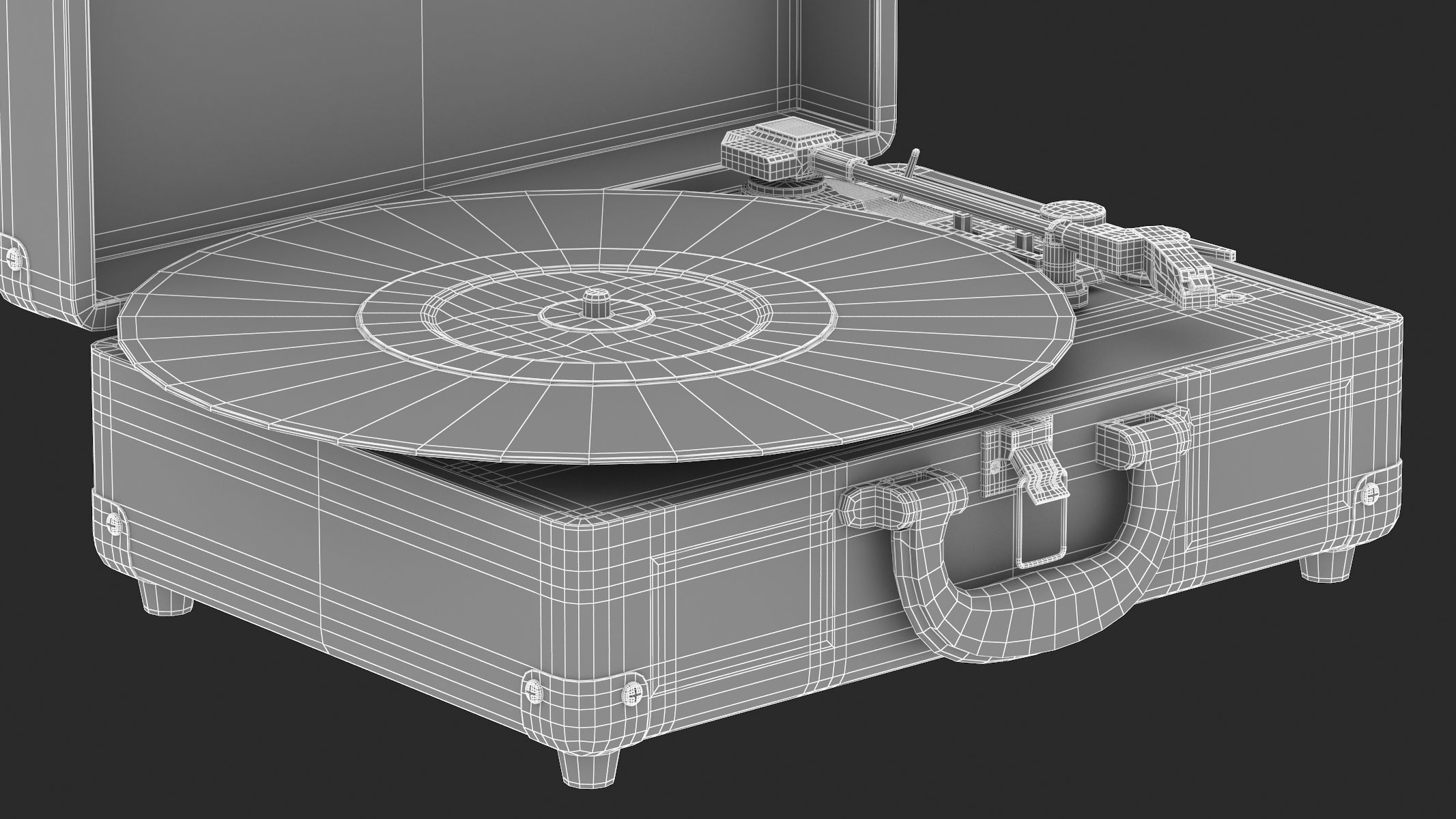 Victrola Vintage Suitcase Record Player 3D model_15