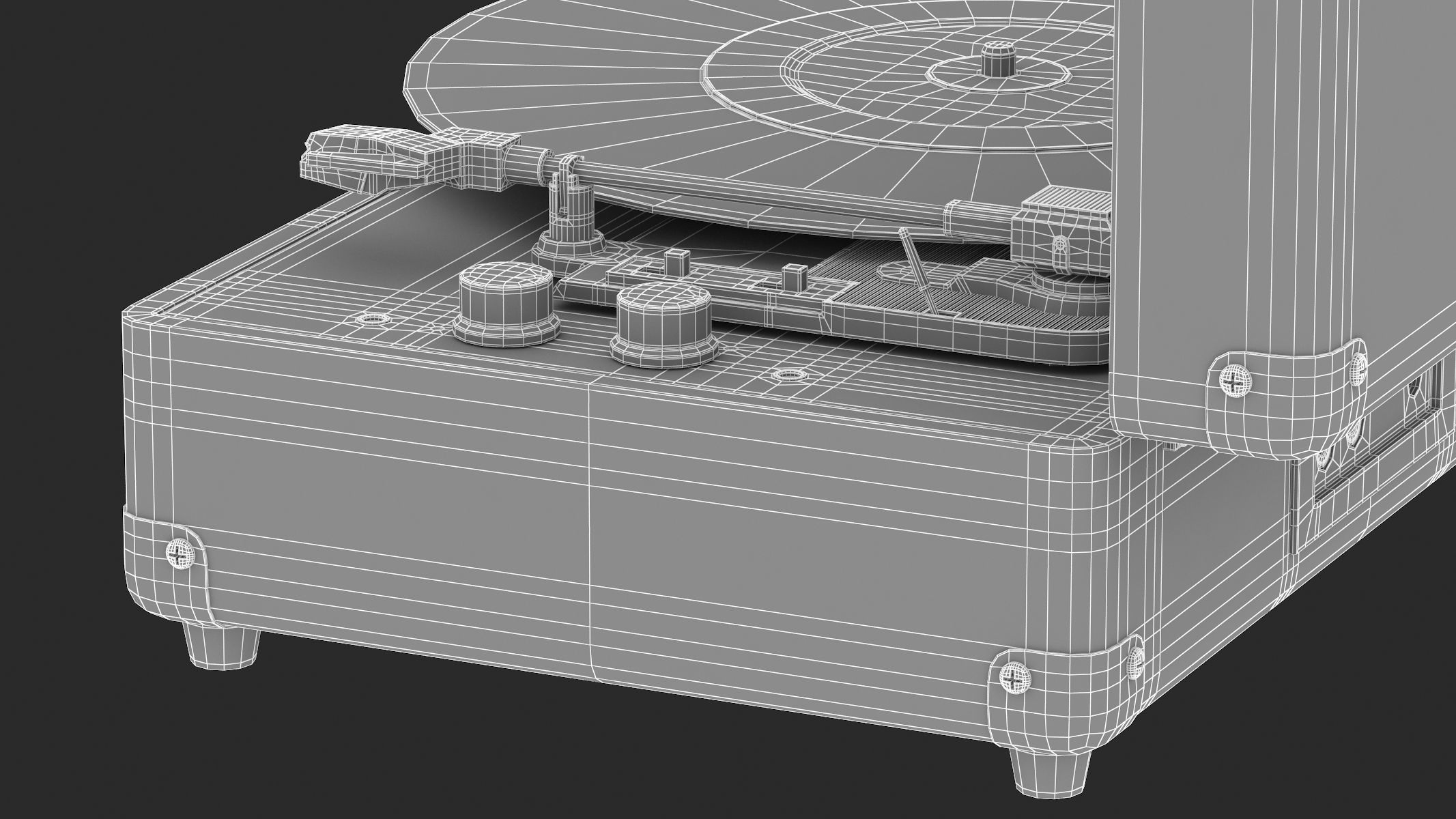 Victrola Vintage Suitcase Record Player 3D model_17