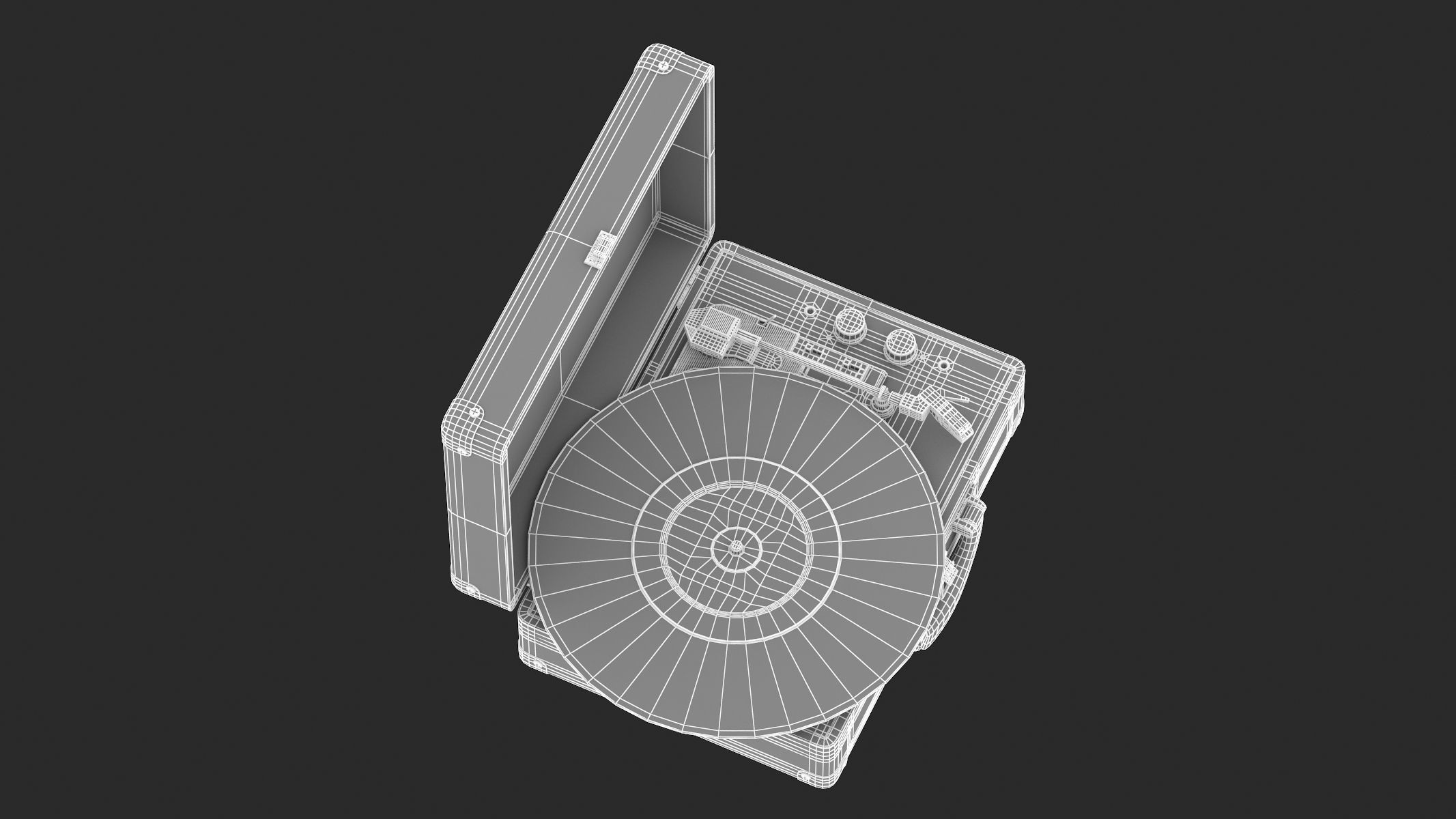 Victrola Vintage Suitcase Record Player 3D model_14