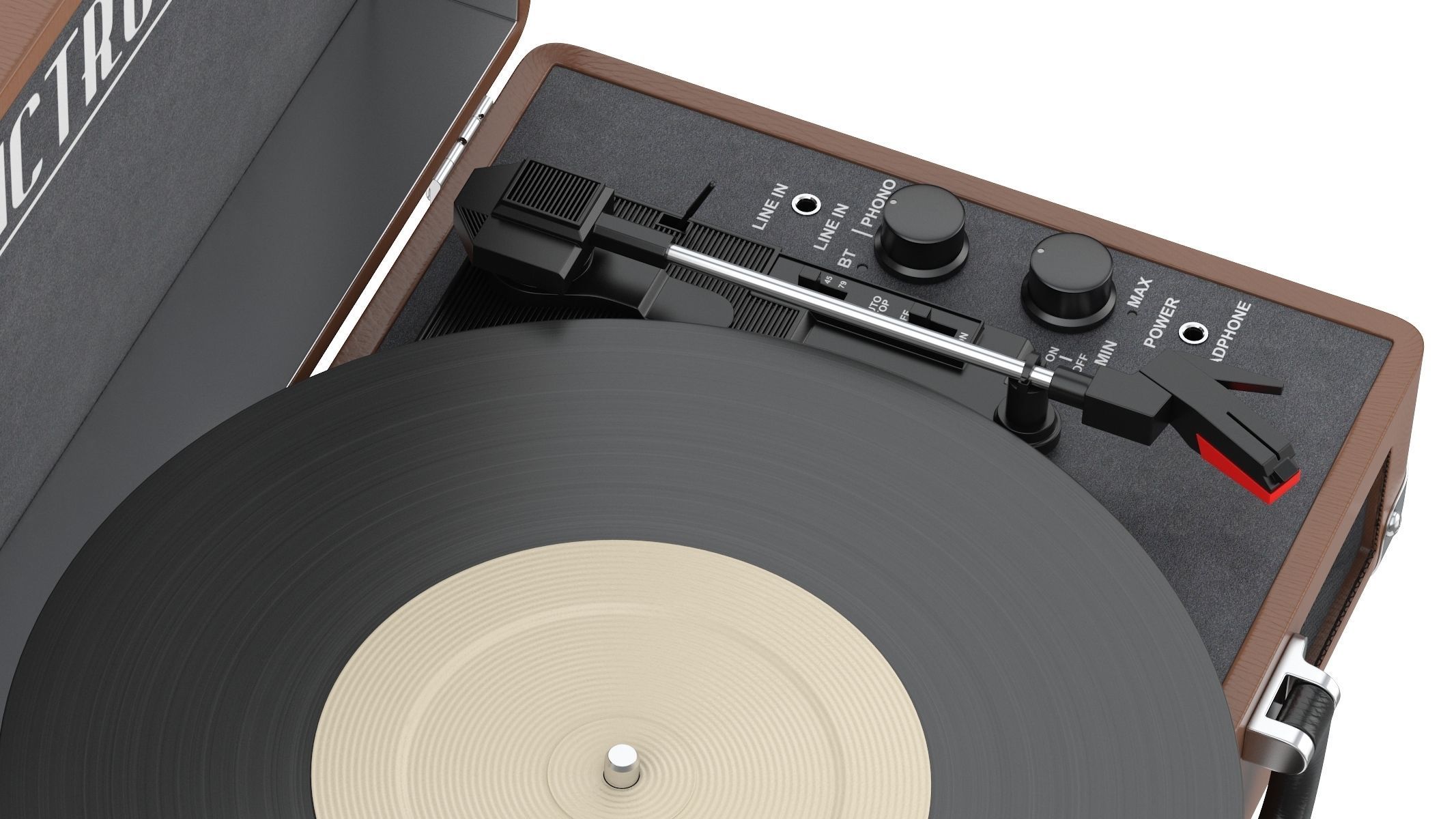 Victrola Vintage Suitcase Record Player 3D model_9