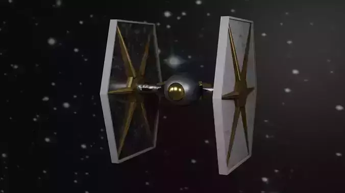 SpaceShip star wars tie fighter in space