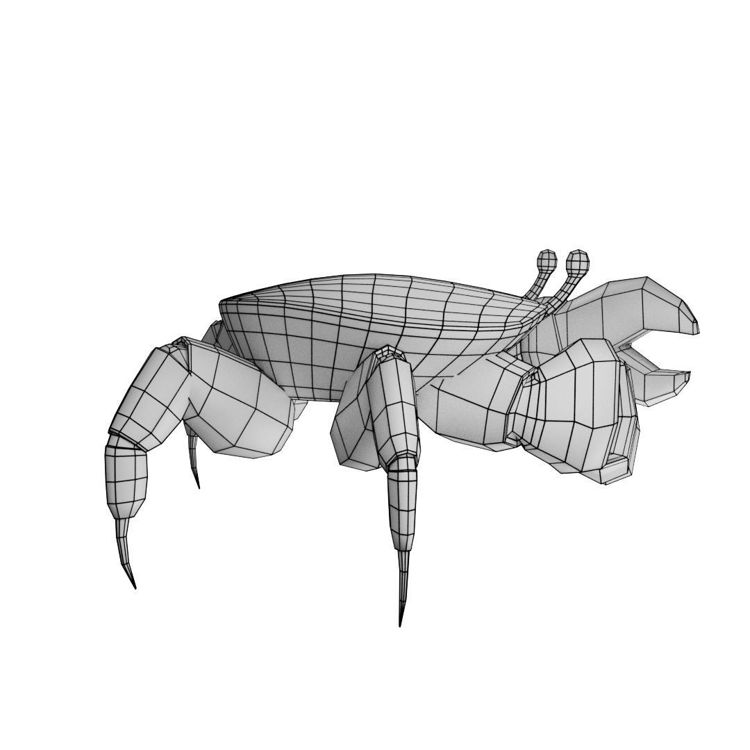 3D Crab Low-poly 3D model_9